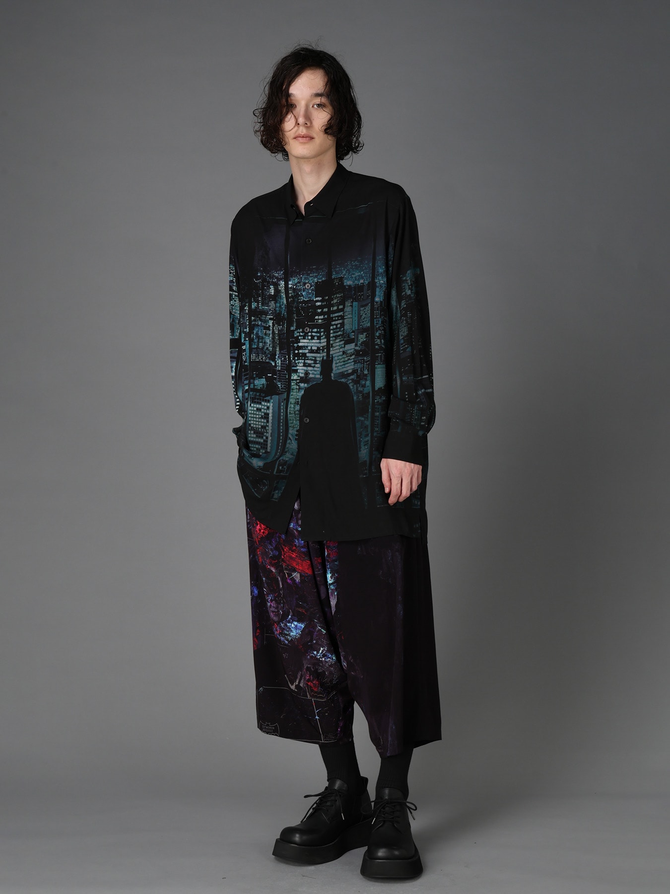 DC SUPER-VILLAINS ”BATMAN” RAYON PRINT SHIRT