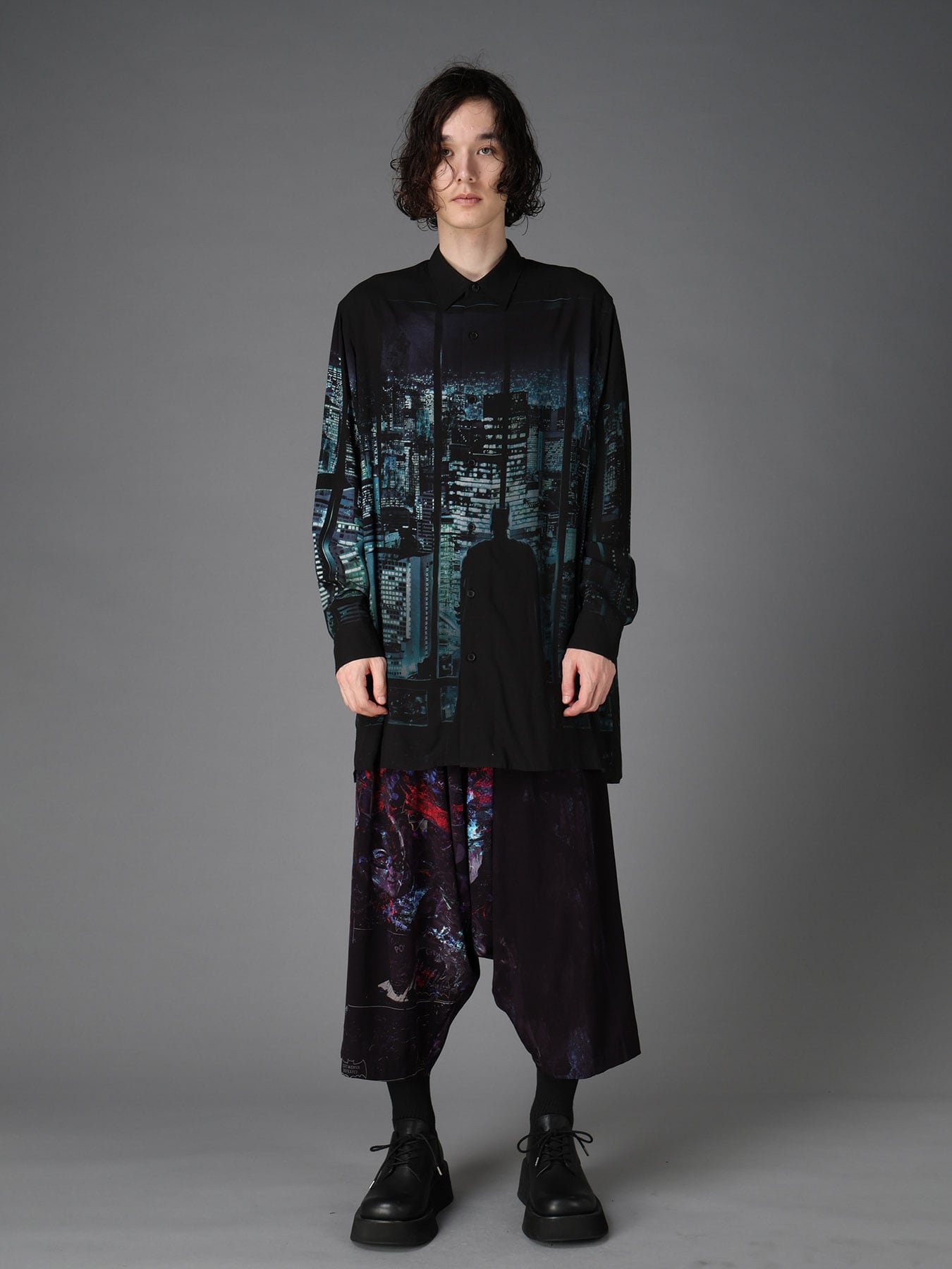 DC SUPER-VILLAINS ”BATMAN” RAYON PRINT SHIRT
