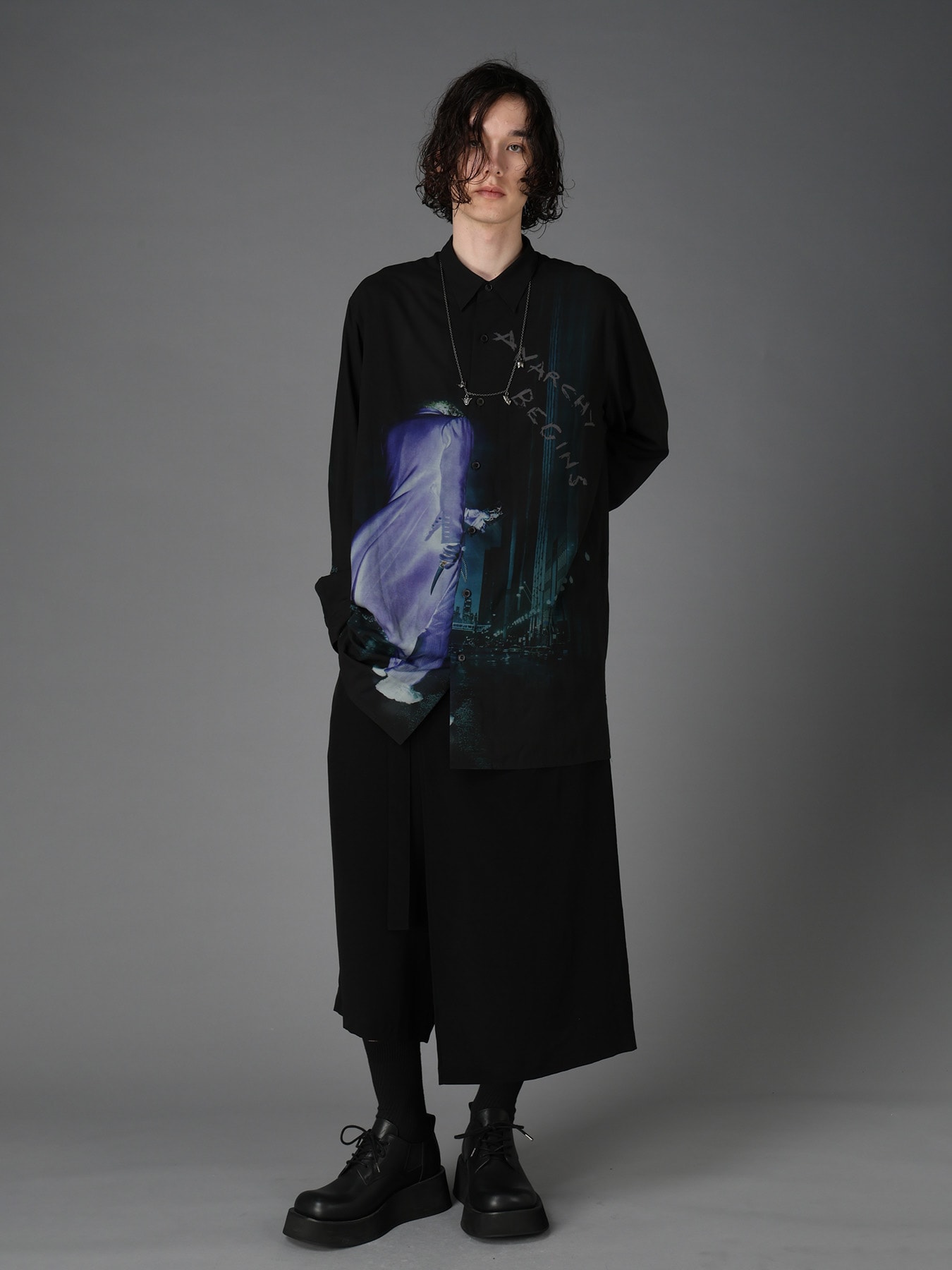 DC SUPER-VILLAINS ”THE JOKER” RAYON PRINT SHIRT