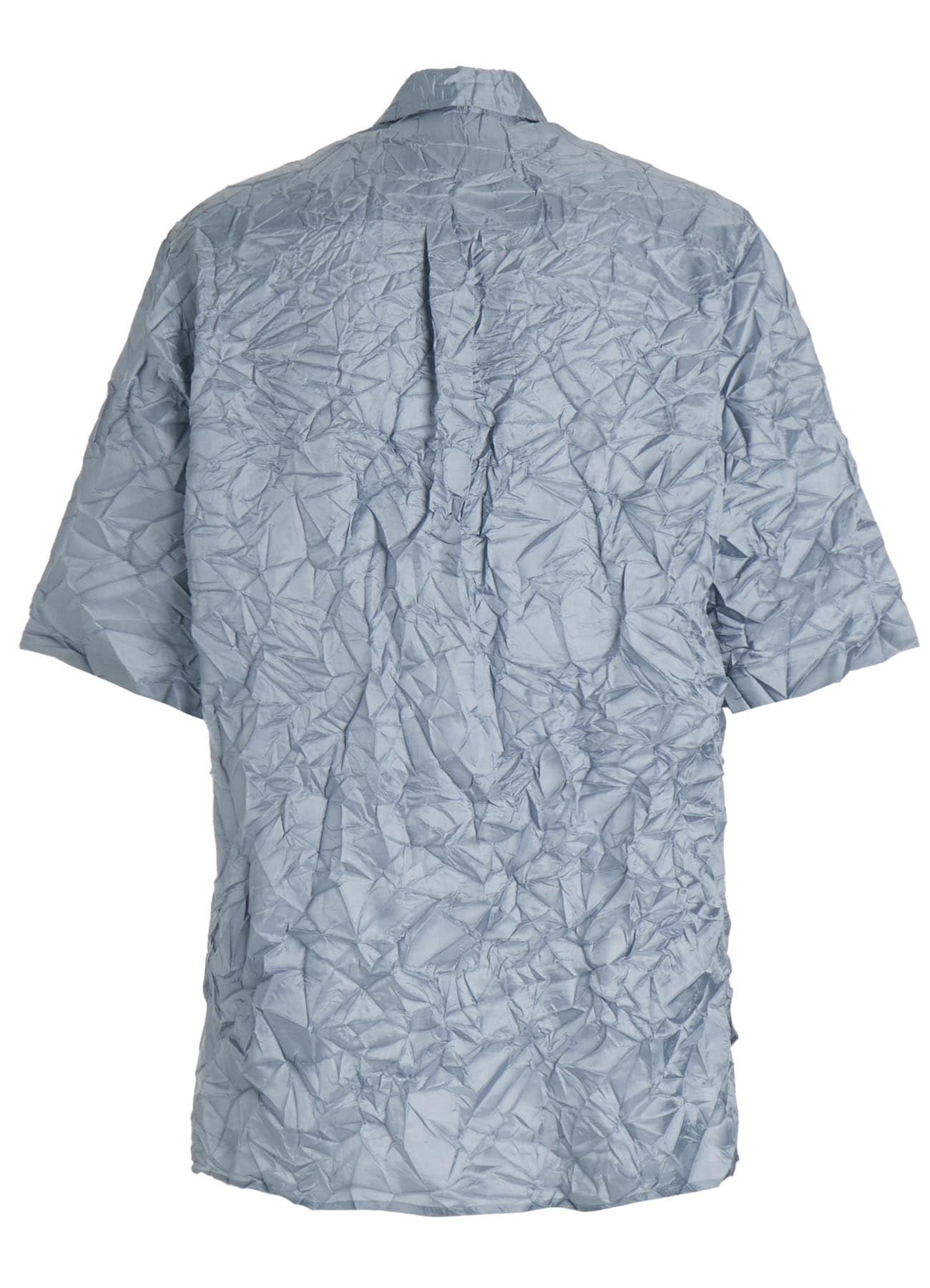 POLYESTER TAFFETA SIDE GATHER SHIRT