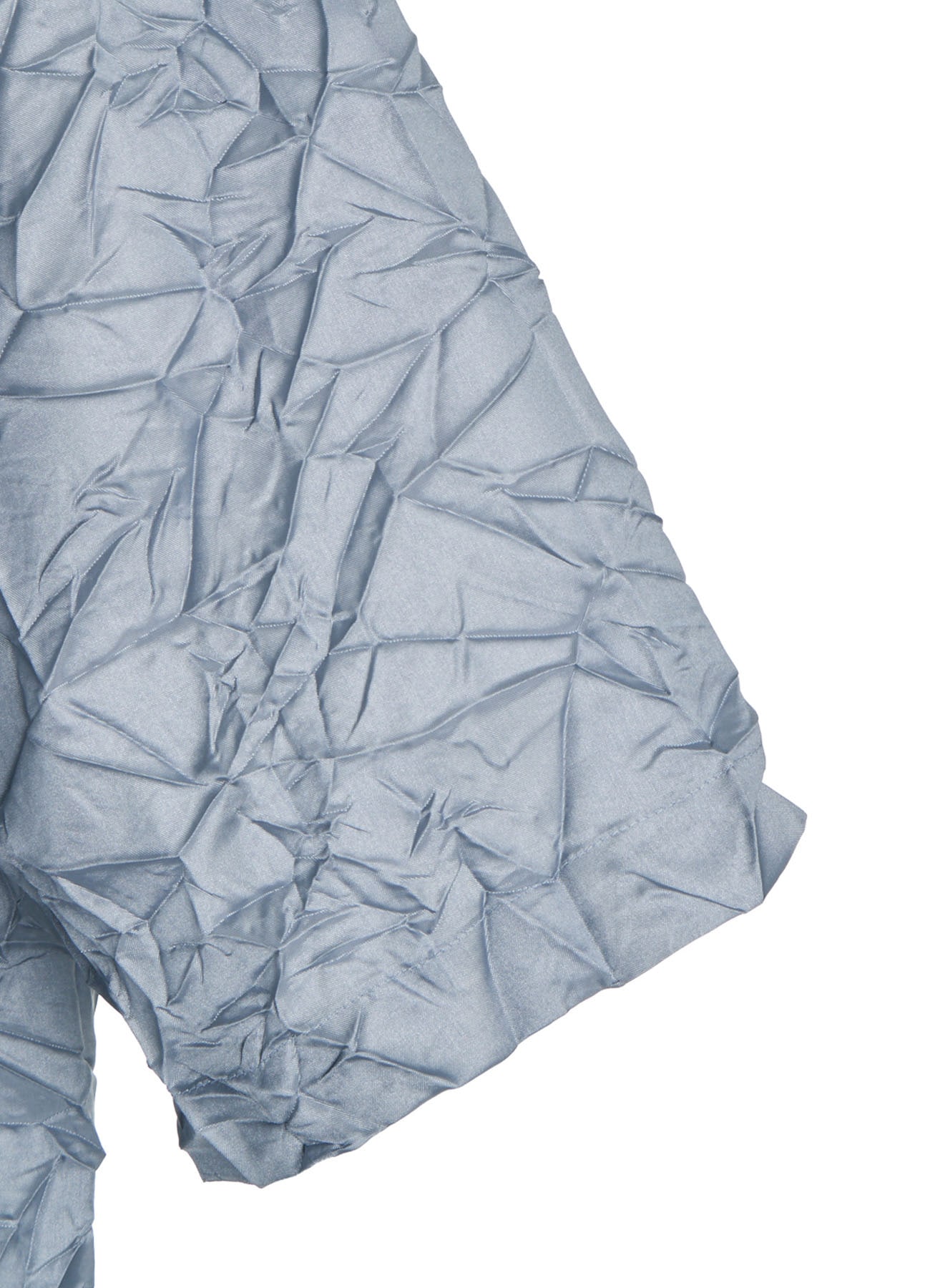 POLYESTER TAFFETA SIDE GATHER SHIRT