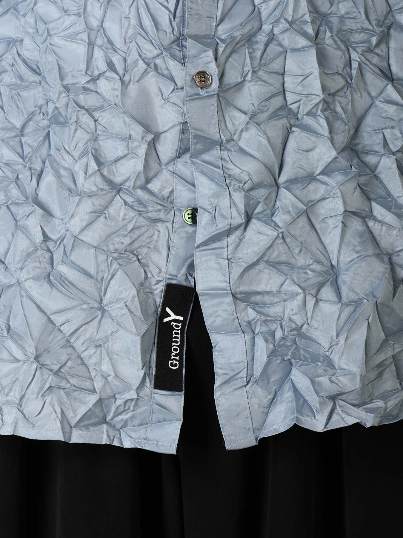 POLYESTER TAFFETA SIDE GATHER SHIRT
