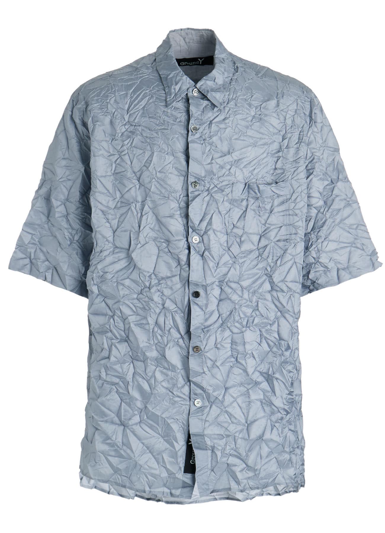 POLYESTER TAFFETA SIDE GATHER SHIRT