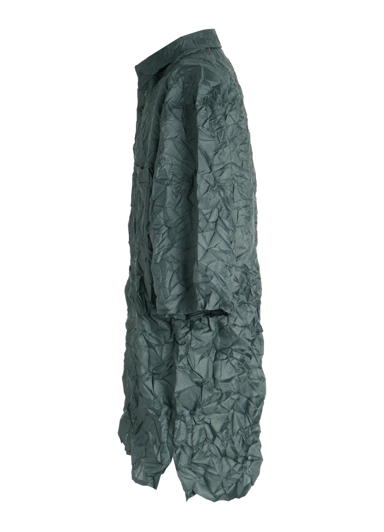 POLYESTER TAFFETA SIDE GATHER SHIRT