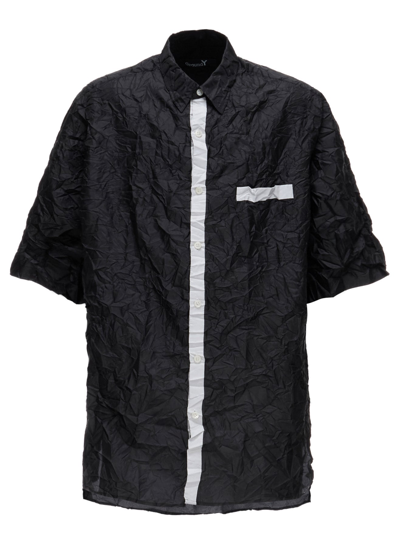 POLYESTER TAFFETA SIDE GATHER SHIRT