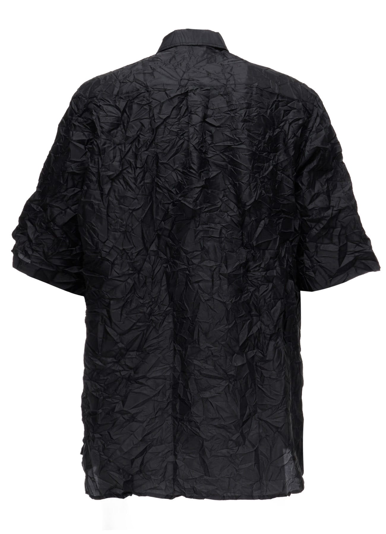 POLYESTER TAFFETA SIDE GATHER SHIRT