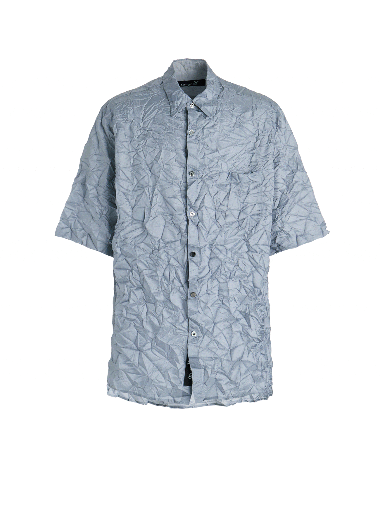 POLYESTER TAFFETA SIDE GATHER SHIRT