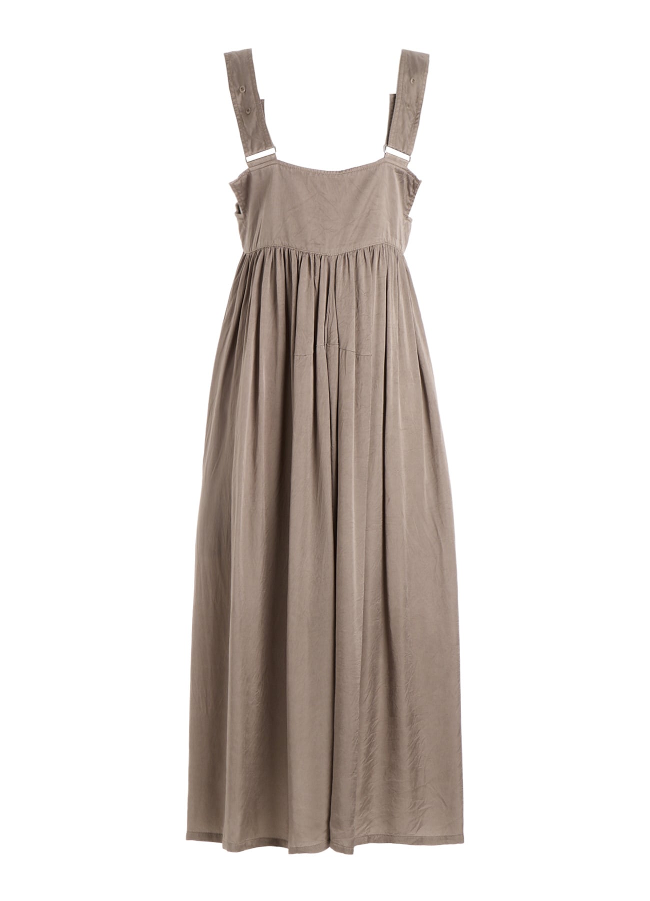 CUPRO FIBRIL TWILL SUSPENDER DRESS