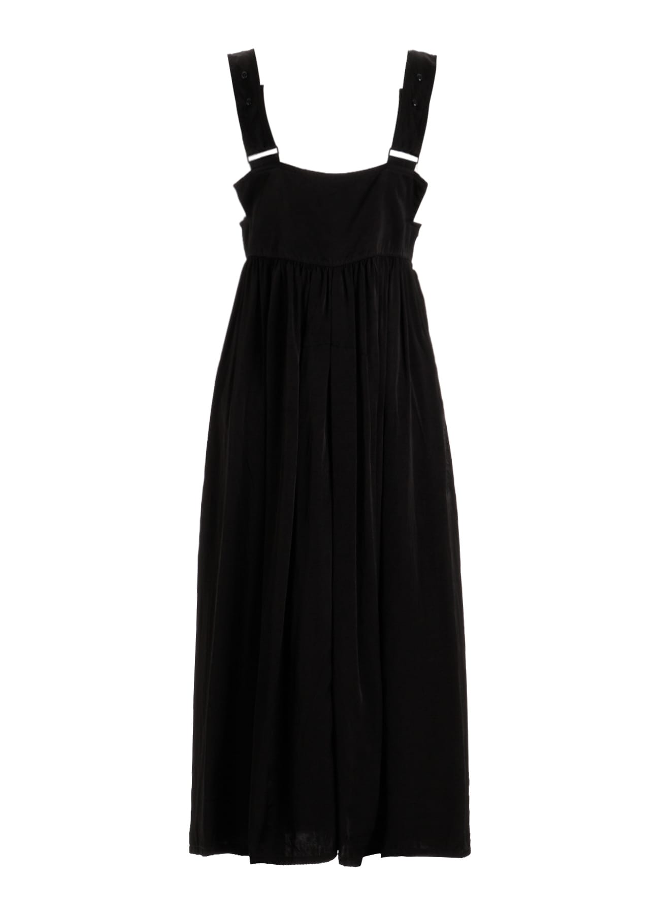 CUPRO FIBRIL TWILL SUSPENDER DRESS