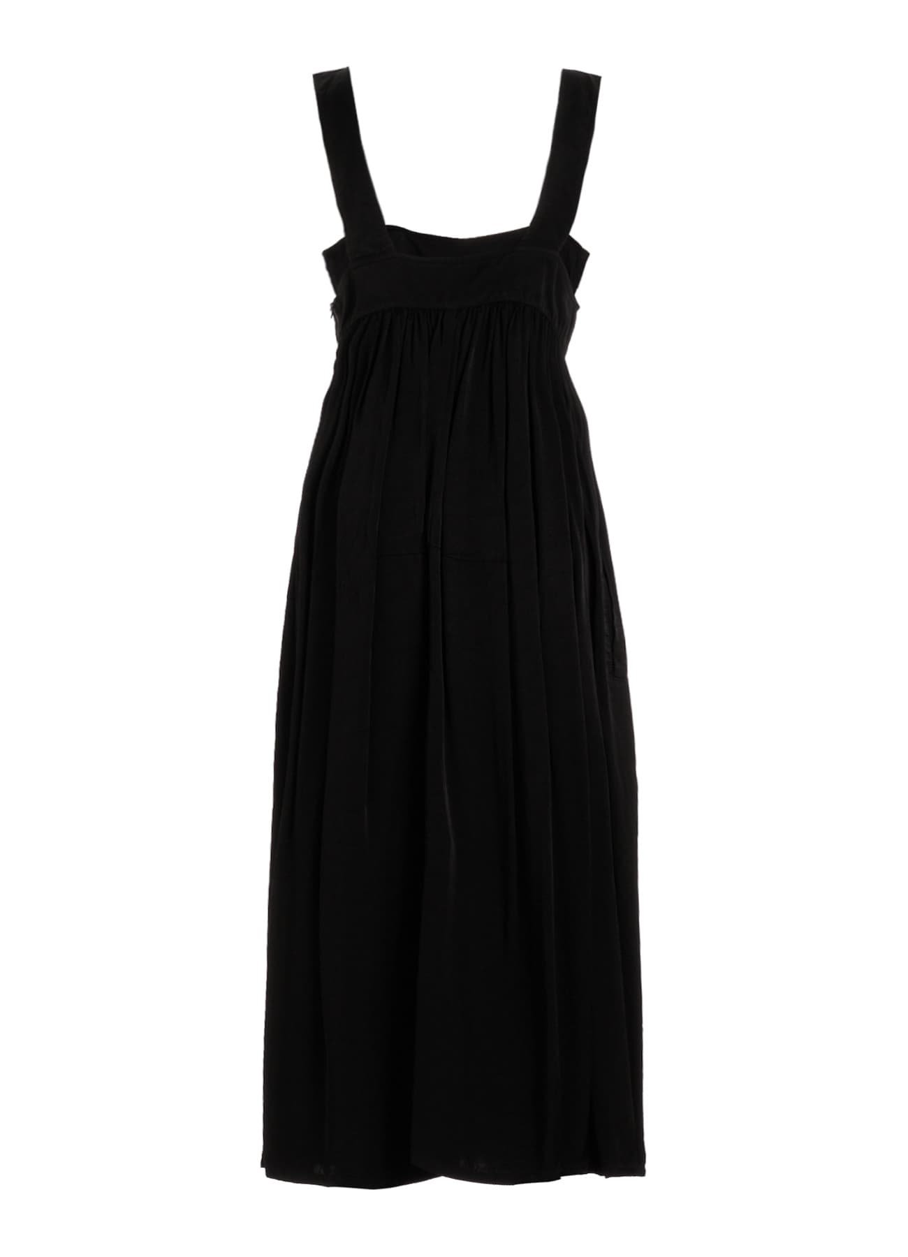 CUPRO FIBRIL TWILL SUSPENDER DRESS
