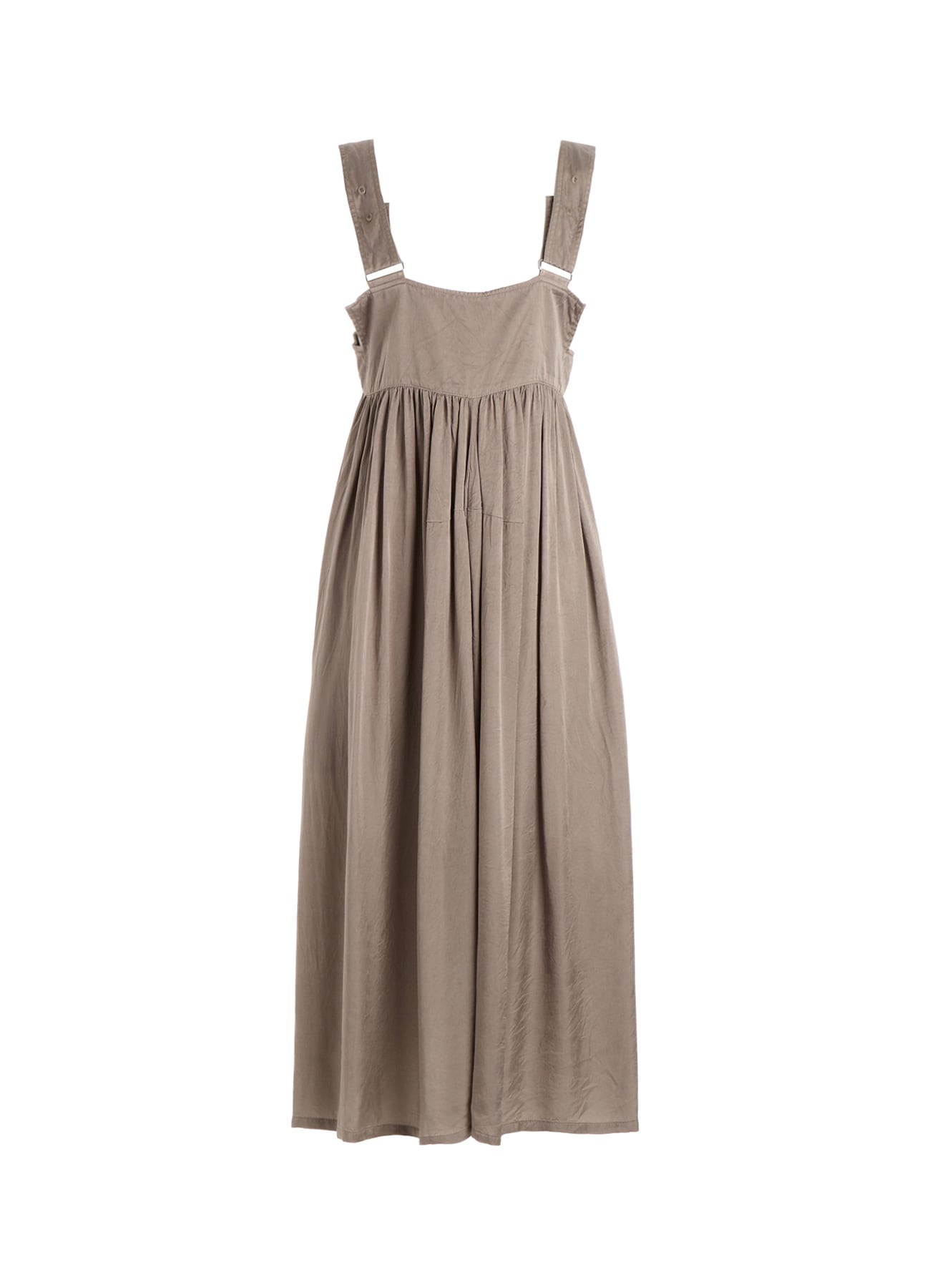 CUPRO FIBRIL TWILL SUSPENDER DRESS