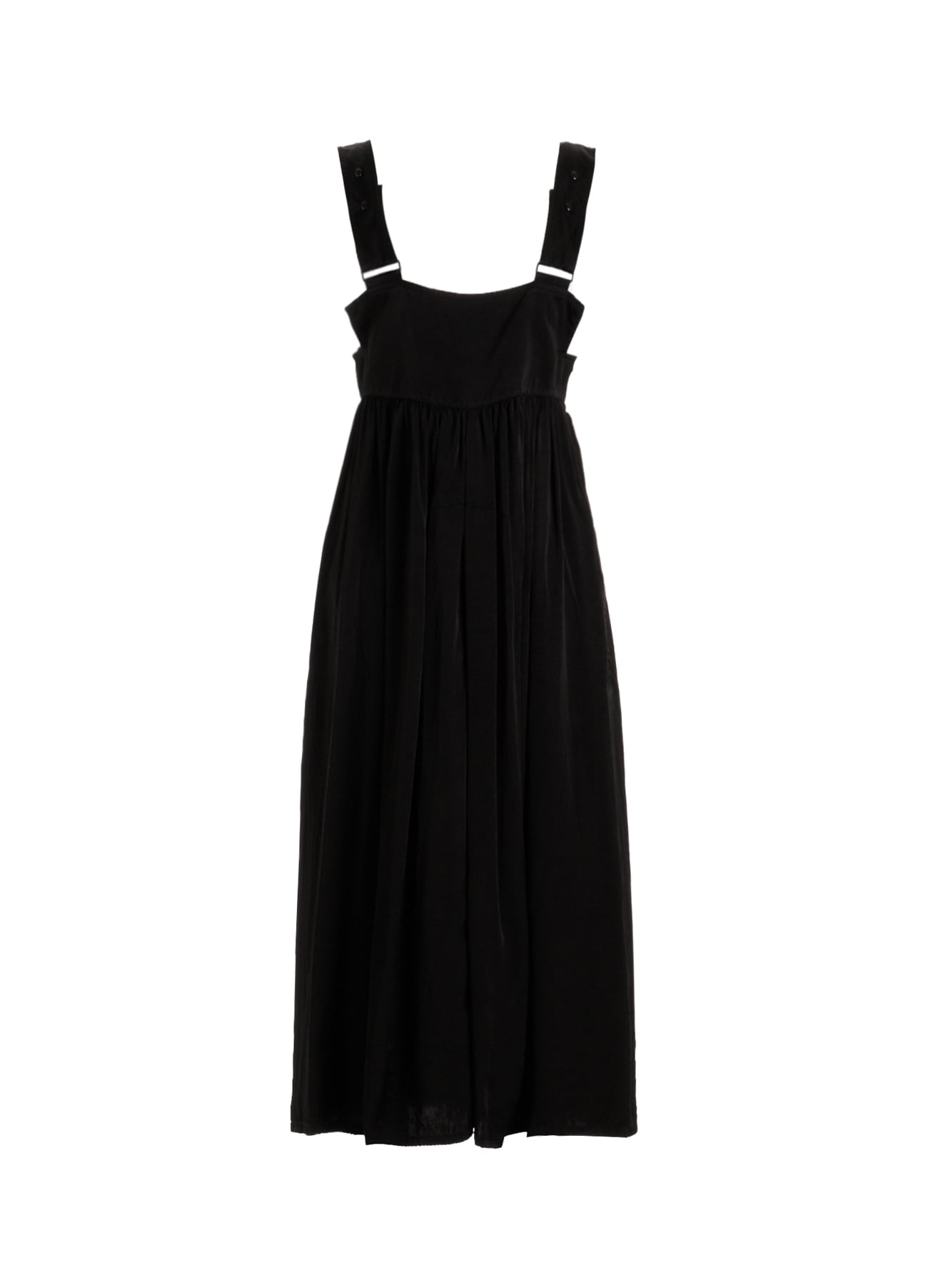 CUPRO FIBRIL TWILL SUSPENDER DRESS