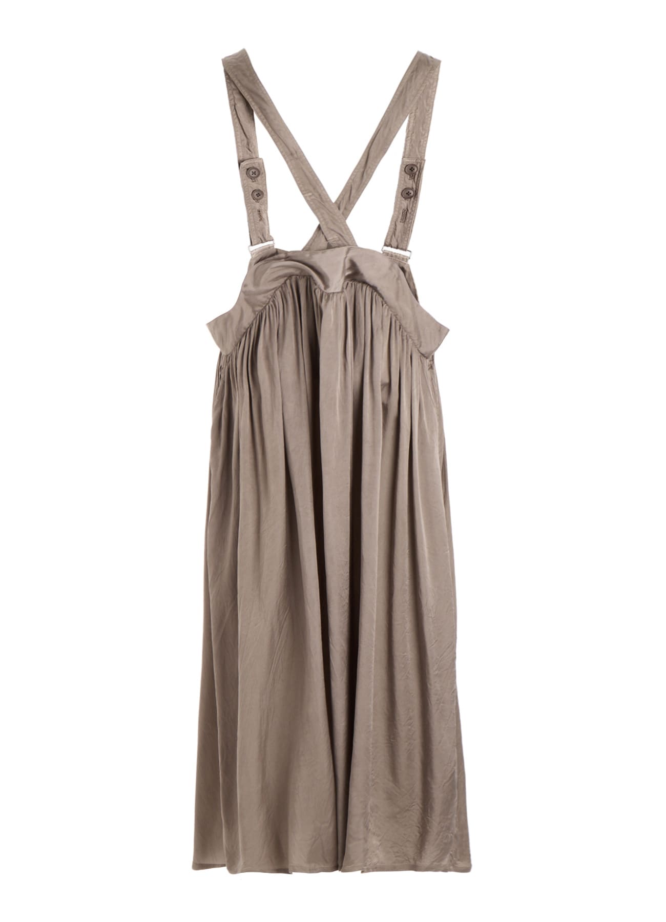 CUPRO FIBRIL TWILL SUSPENDER SKIRT
