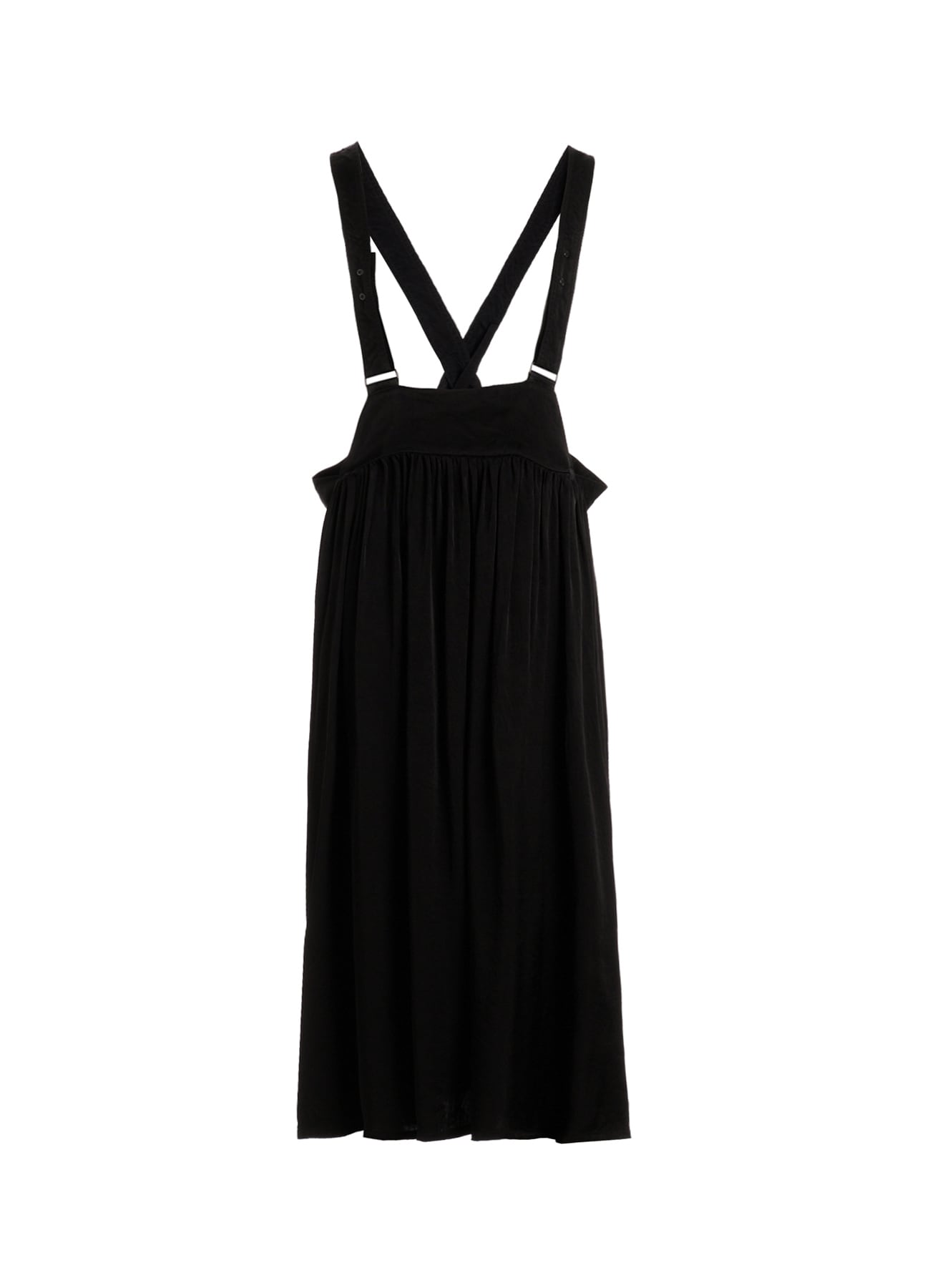 CUPRO FIBRIL TWILL SUSPENDER SKIRT