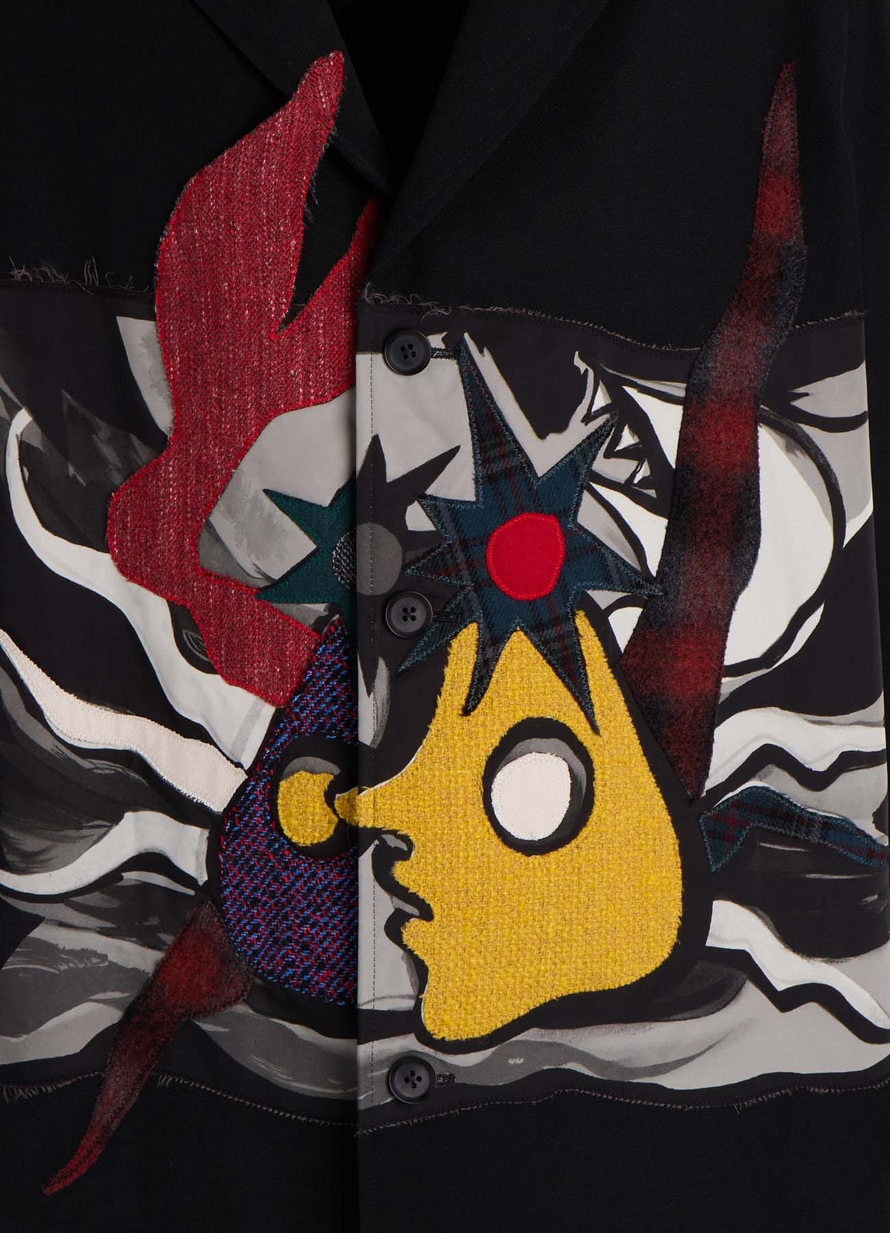 Ground Y×Taro Okamoto Mixed-Media Composition Jacket ”Seaside”