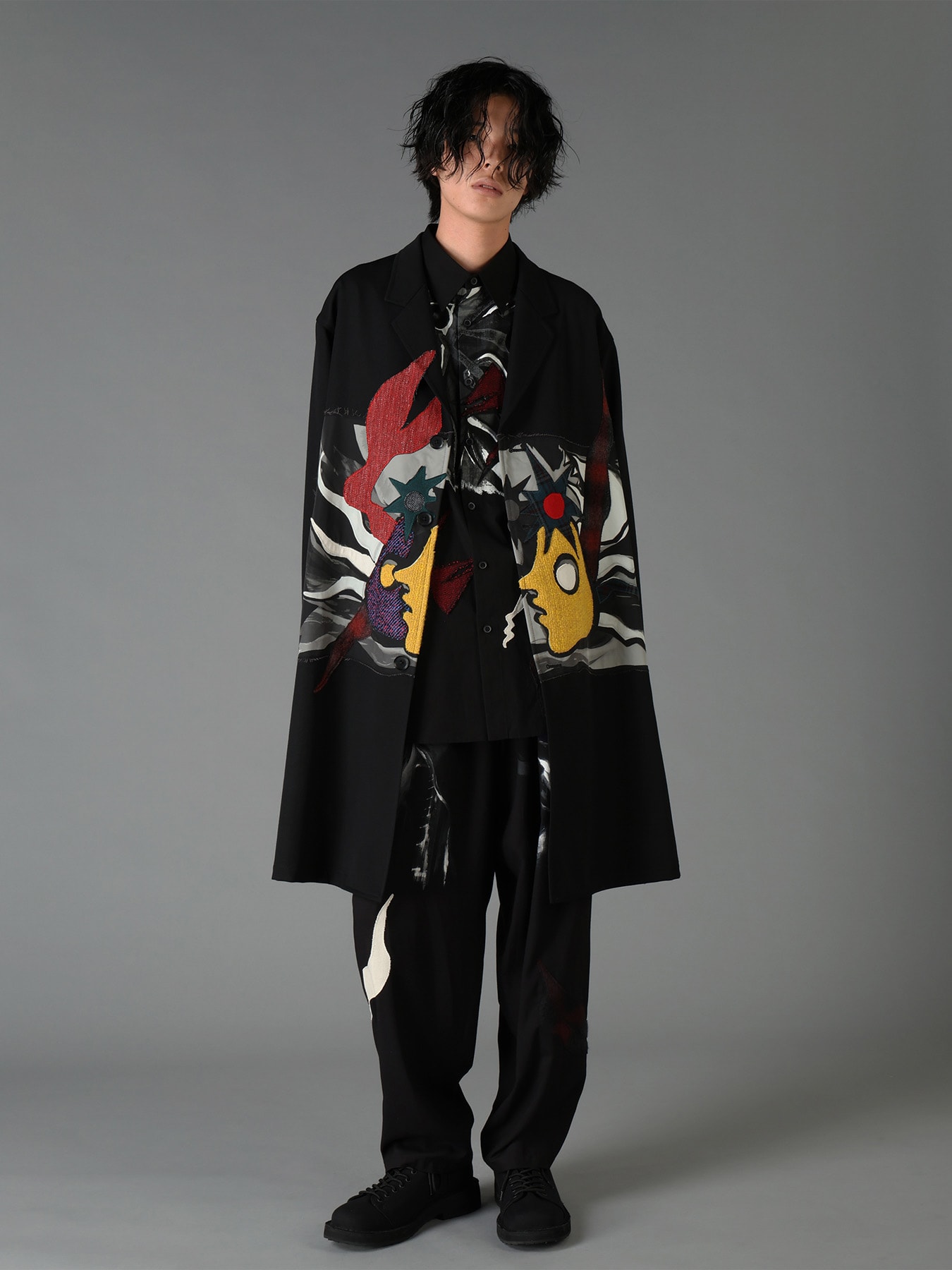 Ground Y×Taro Okamoto Mixed-Media Composition Jacket ”Seaside”