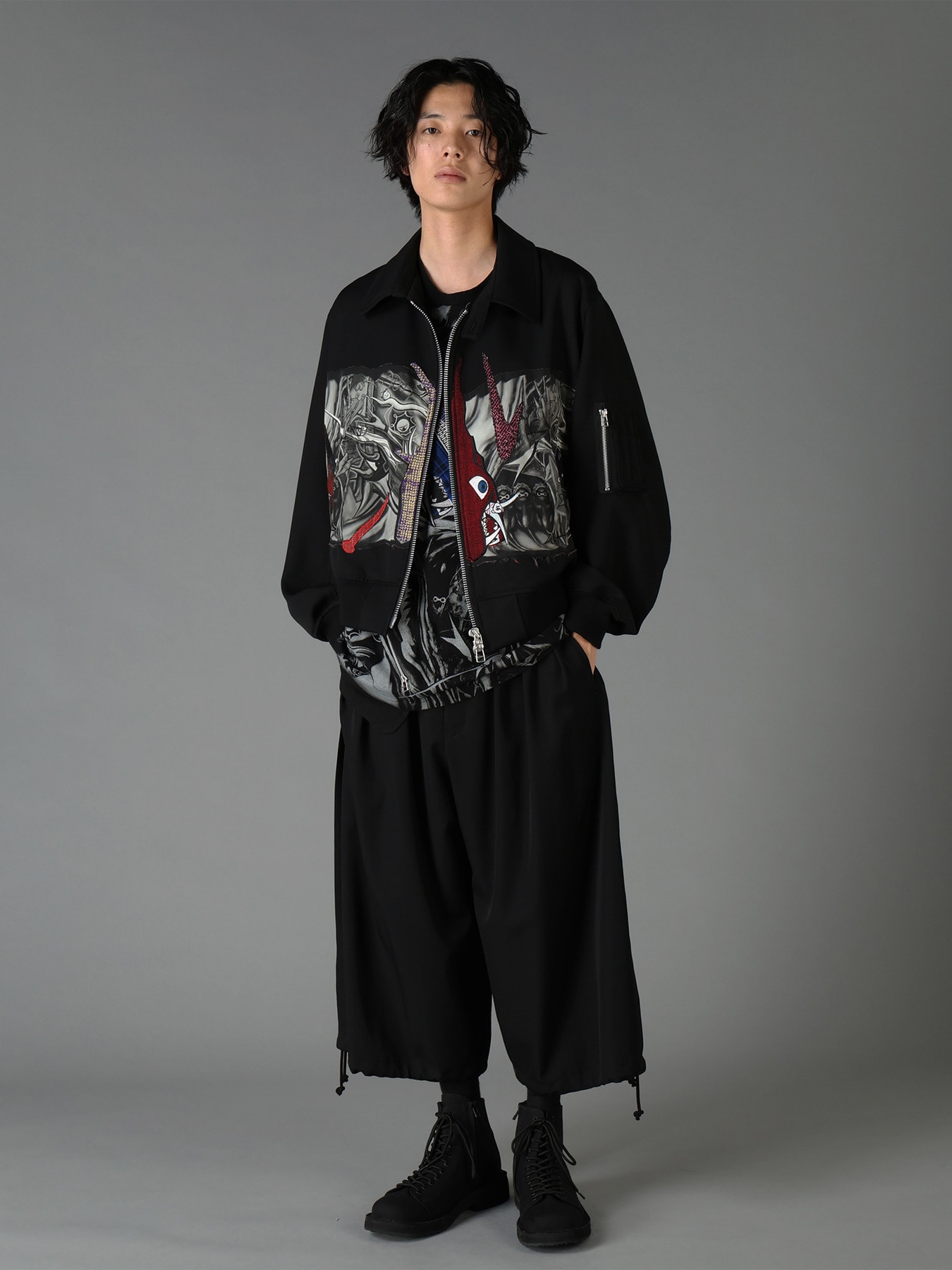 Ground Y×Taro Okamoto Mixed-Media Composition Blouson ”The Law of the Jungle”