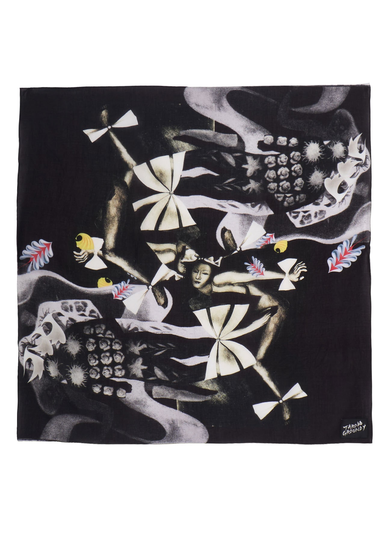 Ground Y×Taro Okamoto Graphic-print scarf Collage Type:A