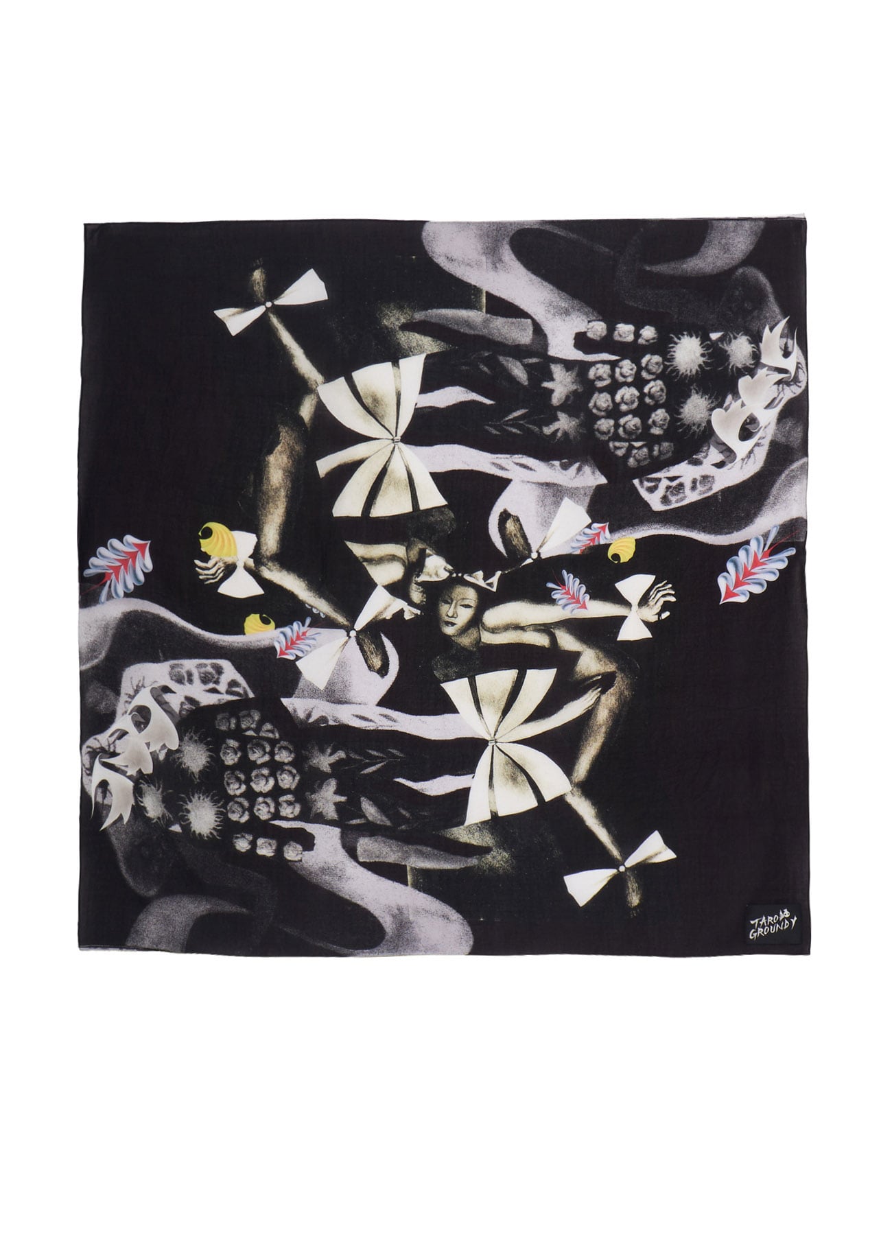 Ground Y×Taro Okamoto Graphic-print scarf Collage Type:A