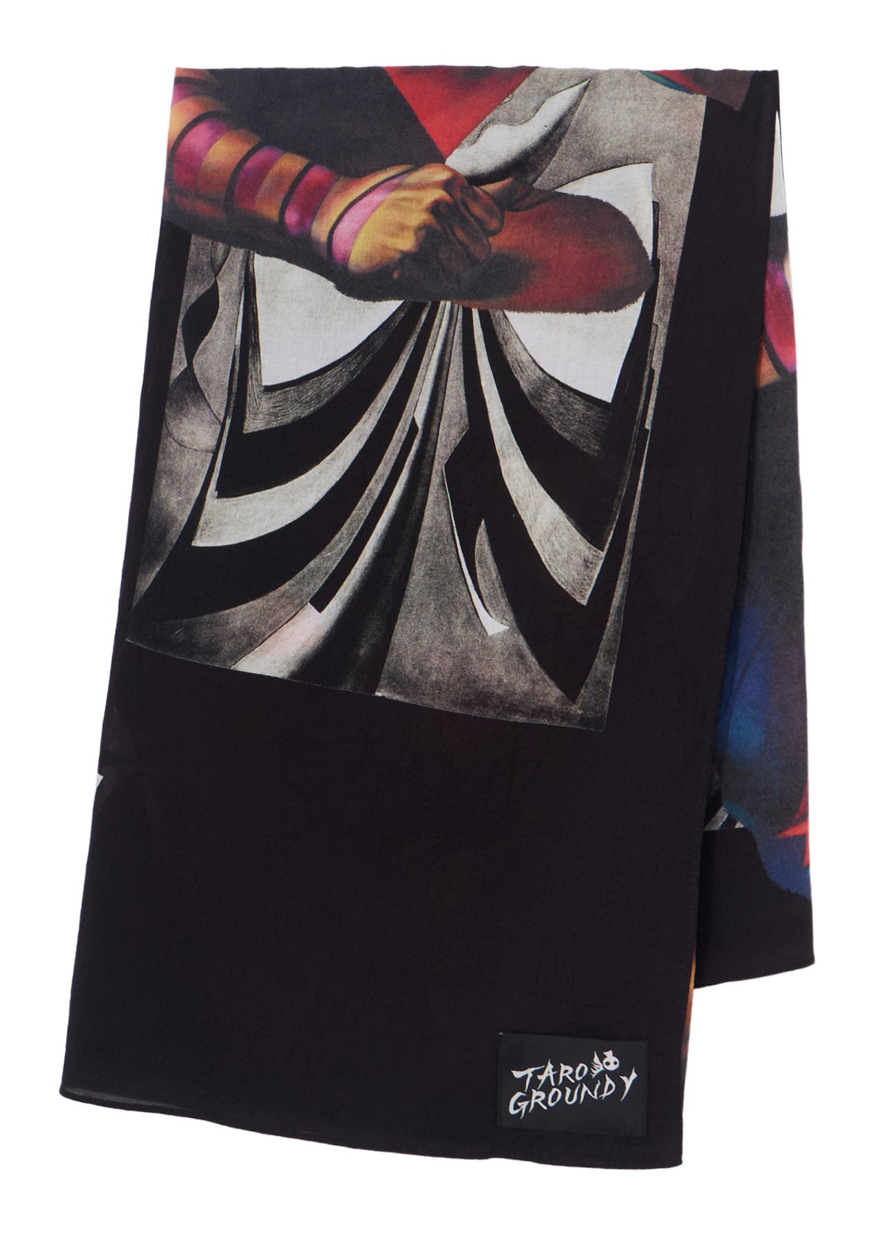 Ground Y×Taro Okamoto Graphic-print scarf Collage Type:B