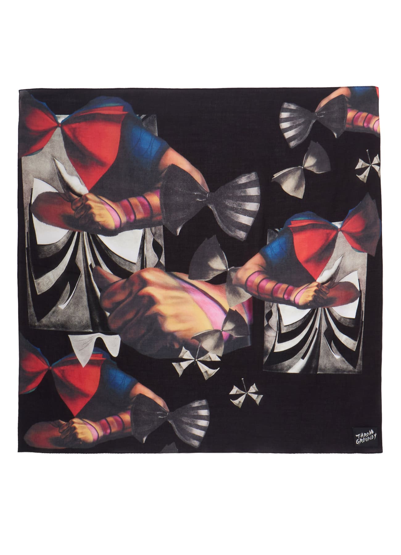 Ground Y×Taro Okamoto Graphic-print scarf Collage Type:B