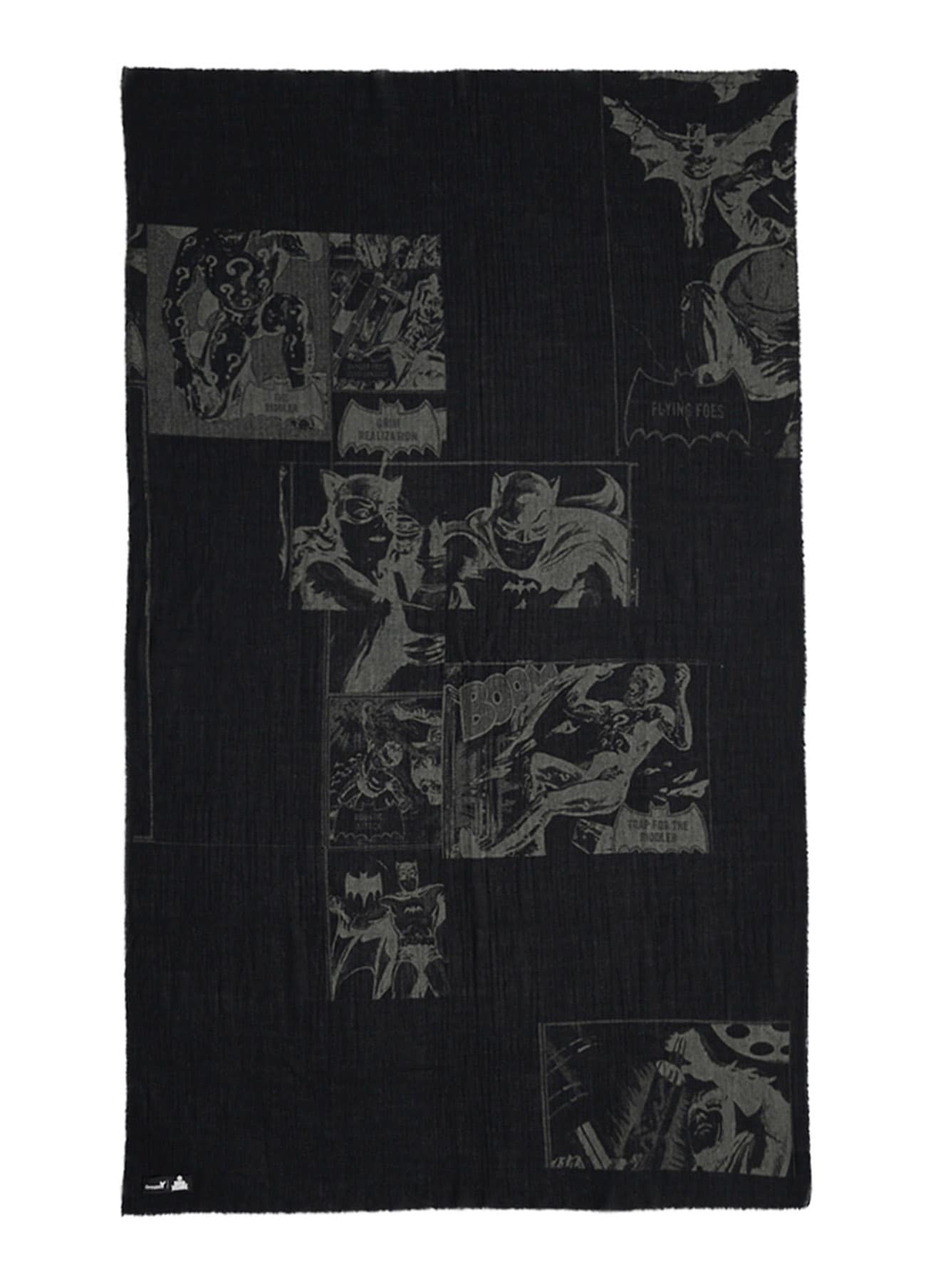 DC SUPER-VILLAINS COLLAGE PRINT WOOL STOLE