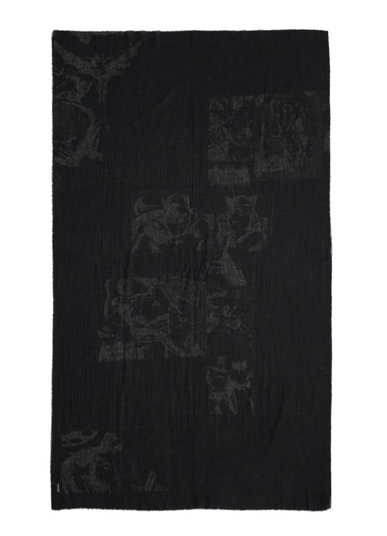 DC SUPER-VILLAINS COLLAGE PRINT WOOL STOLE