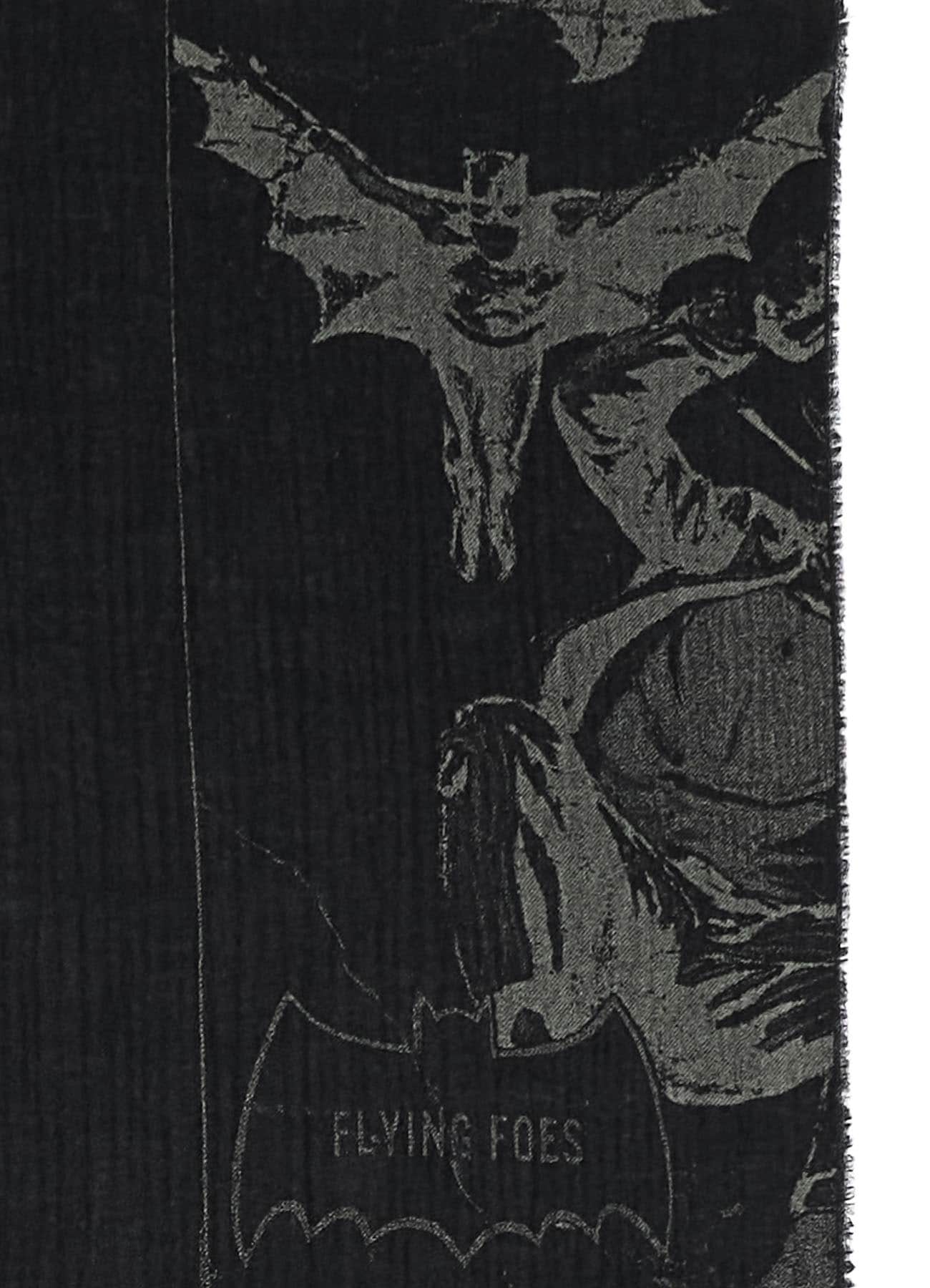 DC SUPER-VILLAINS COLLAGE PRINT WOOL STOLE