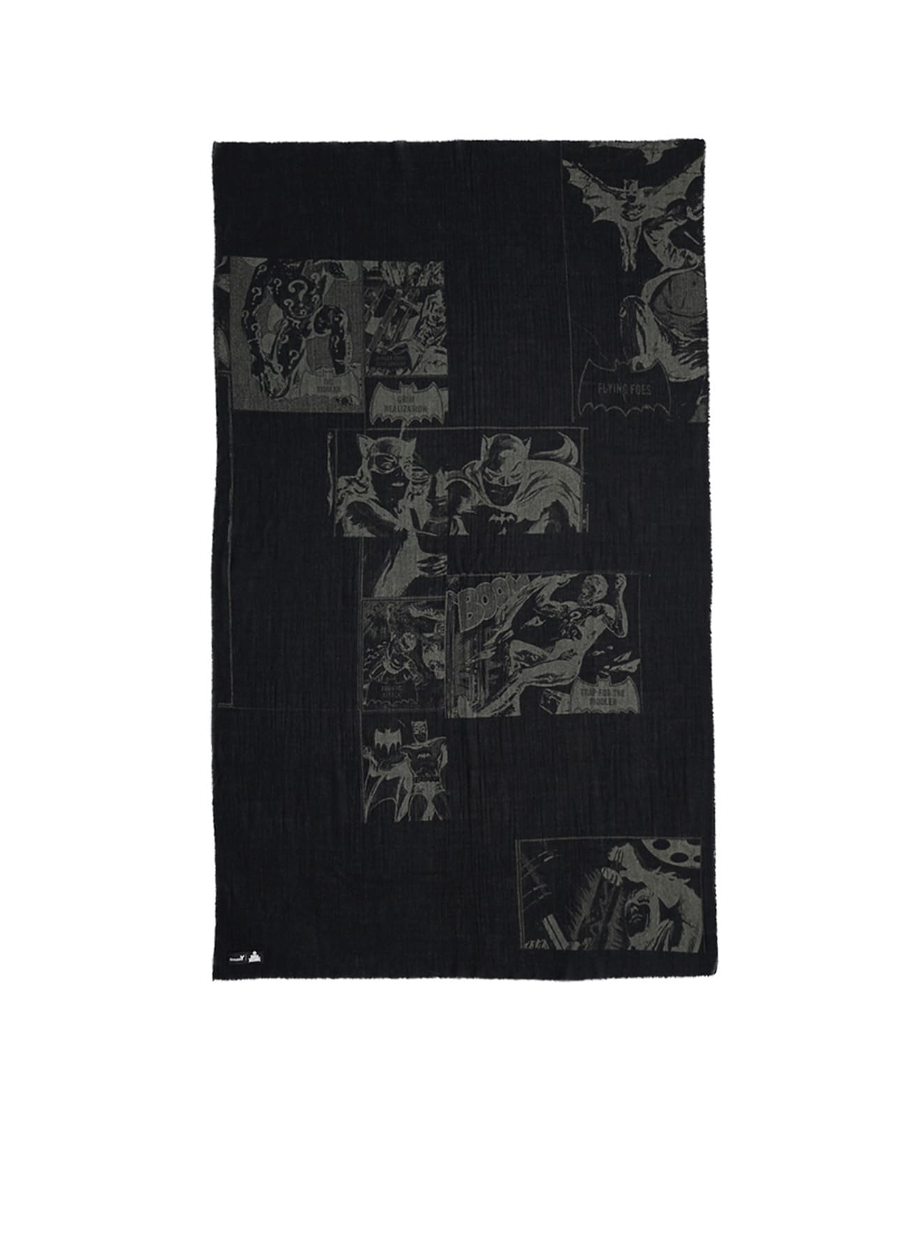 DC SUPER-VILLAINS COLLAGE PRINT WOOL STOLE