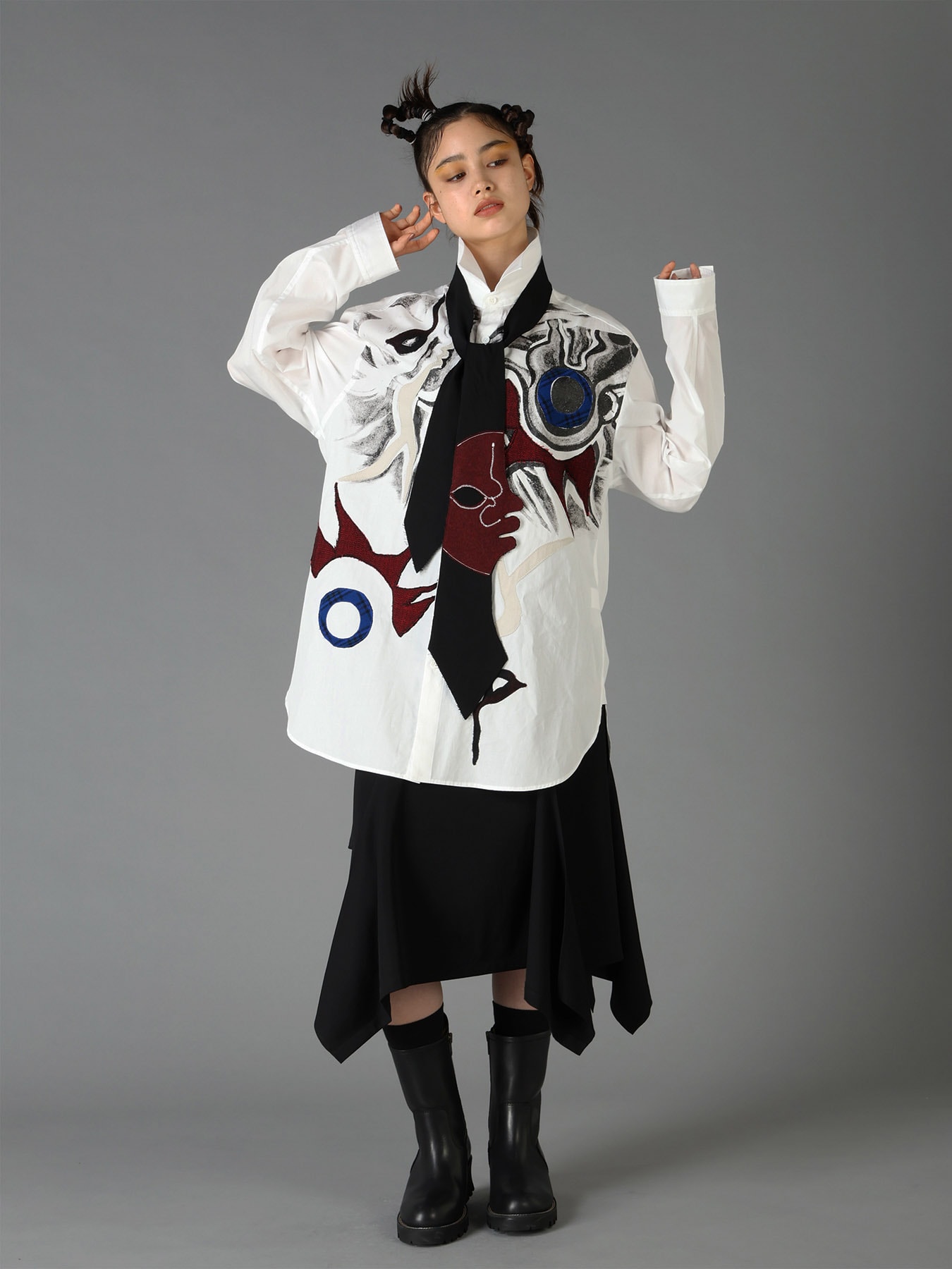 Ground Y×Taro Okamoto Skinny scarf "Tower of the sun”