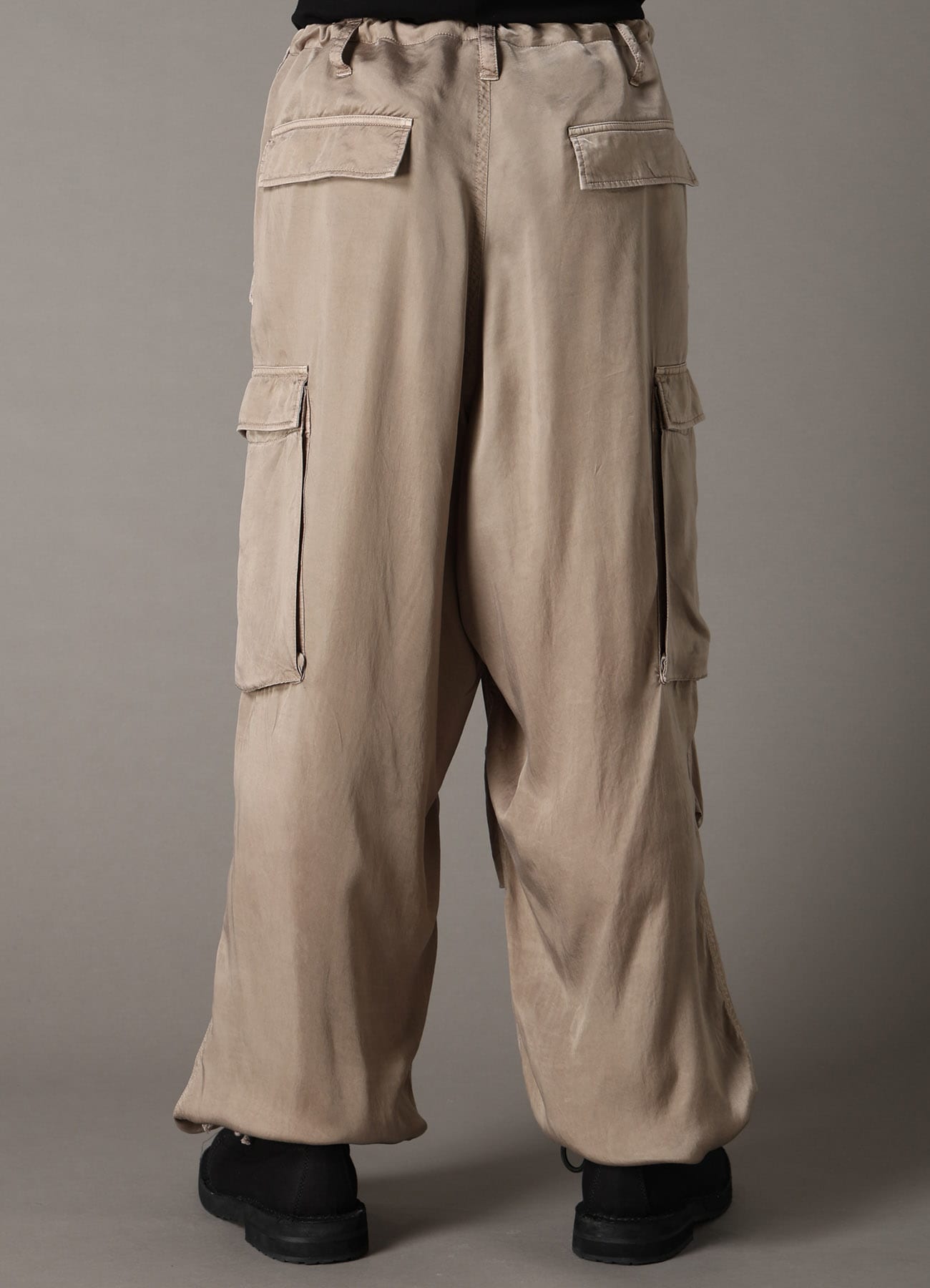 CUPRO FIBRIL TWILL HEM RIB PANTS