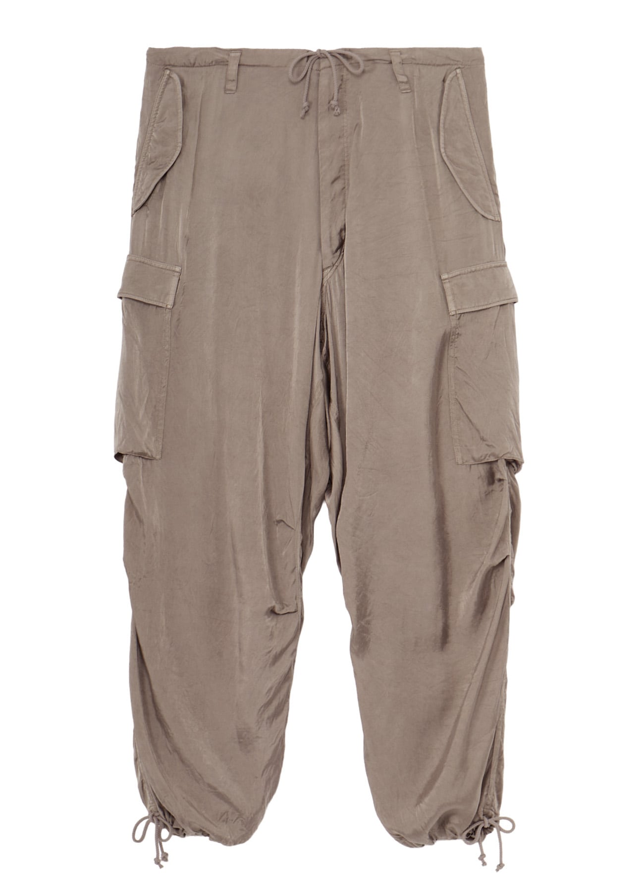 CUPRO FIBRIL TWILL HEM RIB PANTS
