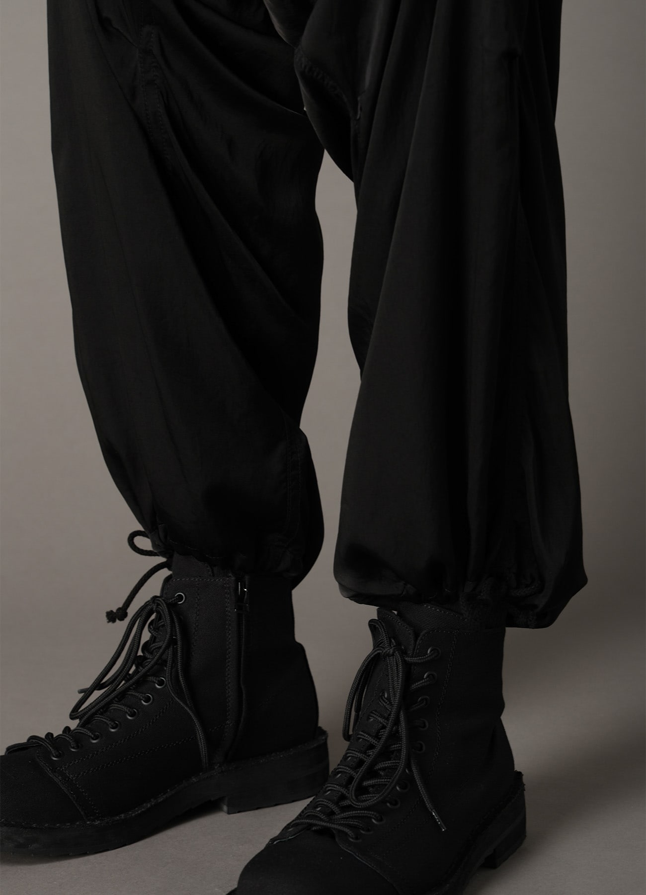 CUPRO FIBRIL TWILL HEM RIB PANTS