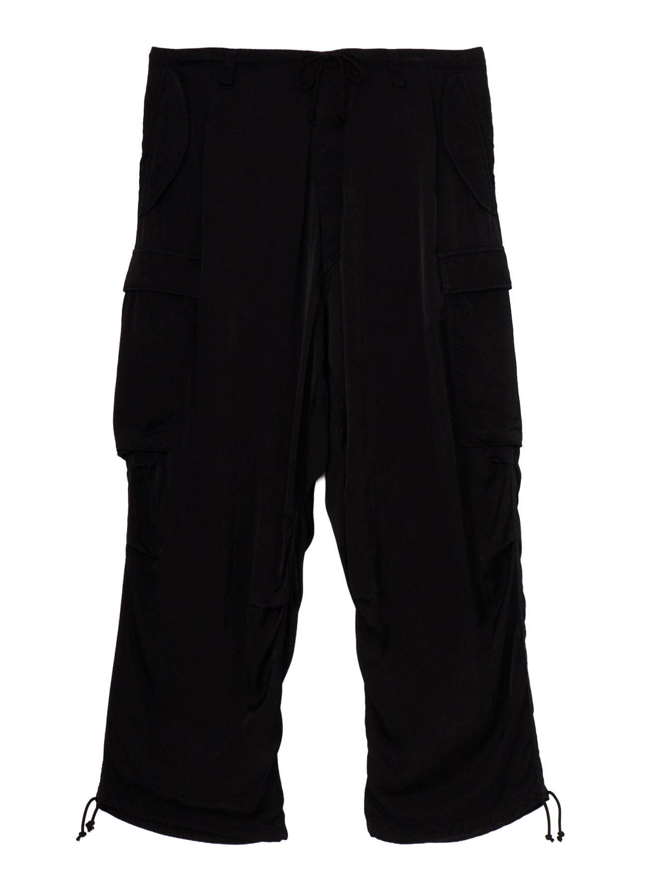 CUPRO FIBRIL TWILL HEM RIB PANTS