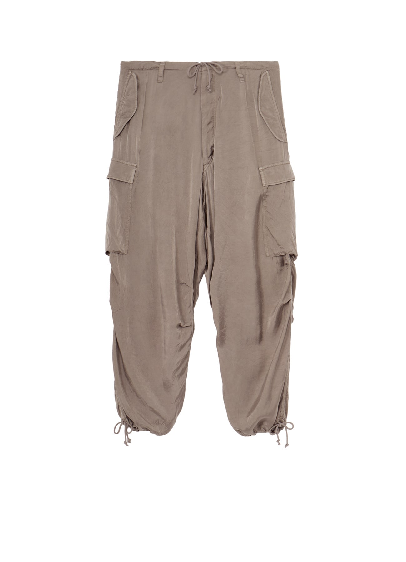 CUPRO FIBRIL TWILL HEM RIB PANTS