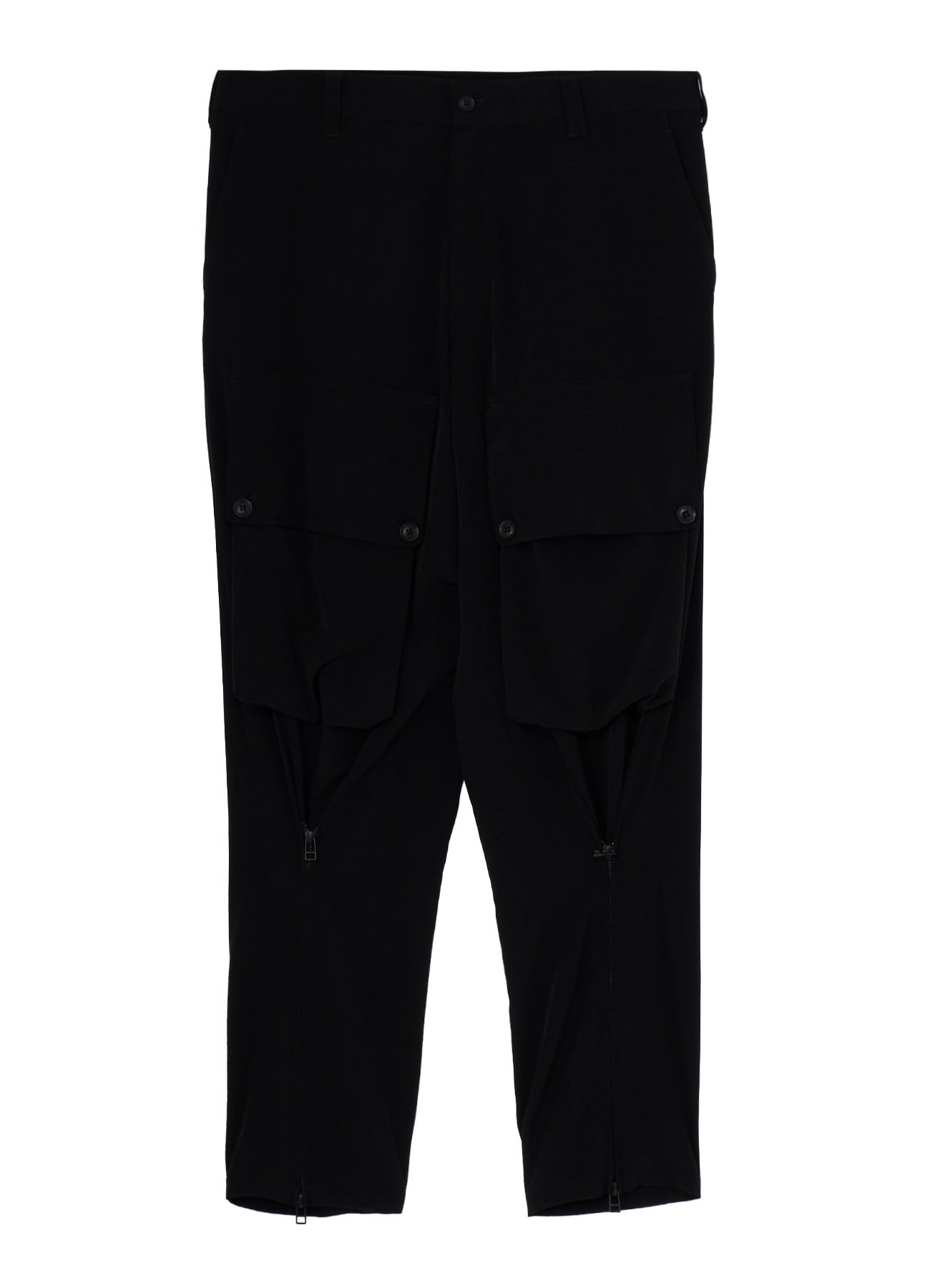 CREPE de CHINE ZIPPER JODHPURS CARGO PANTS(FREE SIZE Black