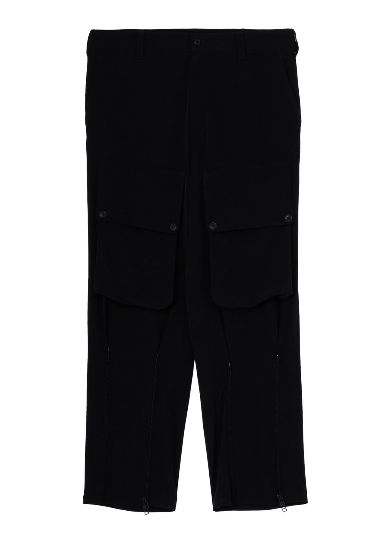 CREPE de CHINE ZIPPER JODHPURS CARGO PANTS(FREE SIZE Black