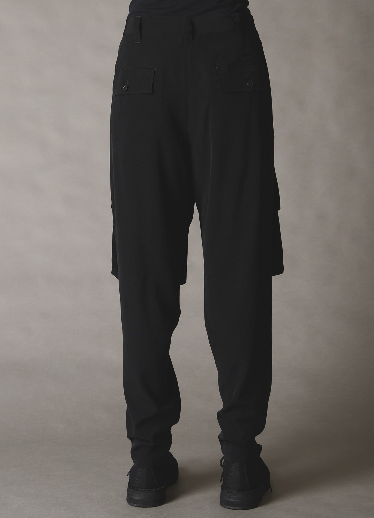 CREPE de CHINE ZIPPER JODHPURS CARGO PANTS(FREE SIZE Black