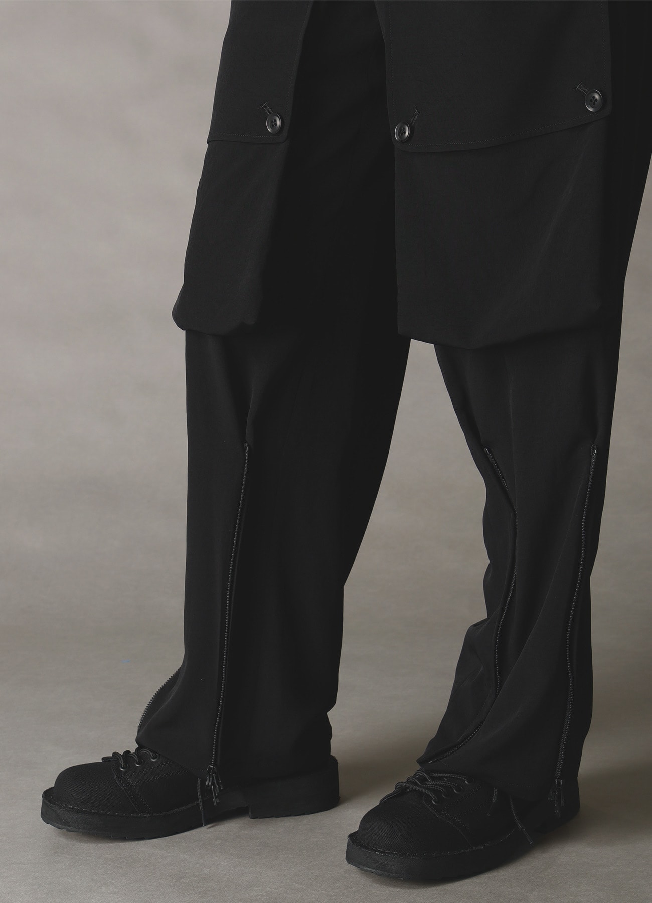 CREPE de CHINE ZIPPER JODHPURS CARGO PANTS(FREE SIZE Black