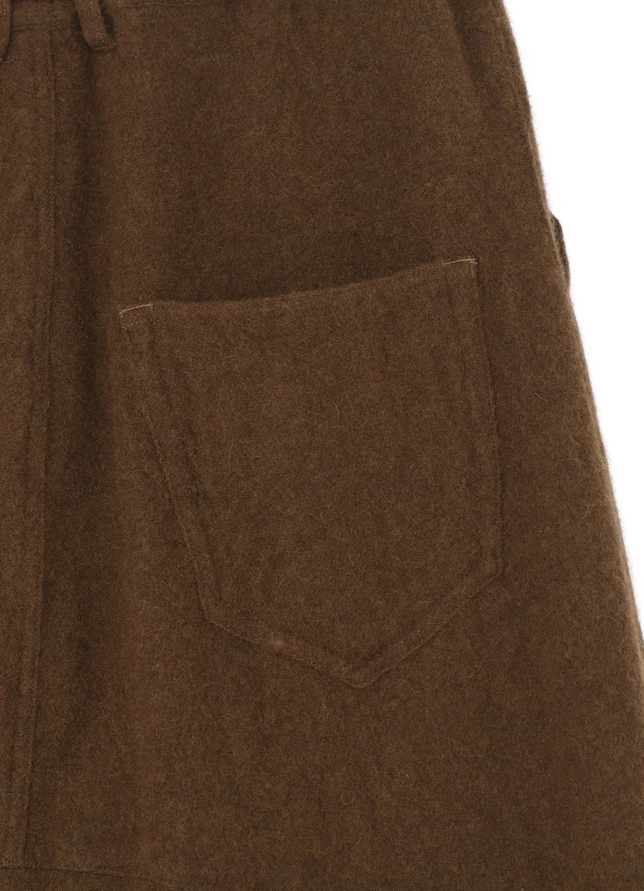 FULLING WOOL SERGE DEEP SARROUEL PANTS(XS Khaki): Vintage 1.1｜THE