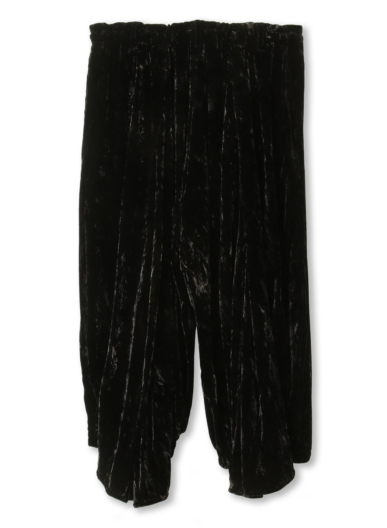 Uneven dyeing velvet Crow pants