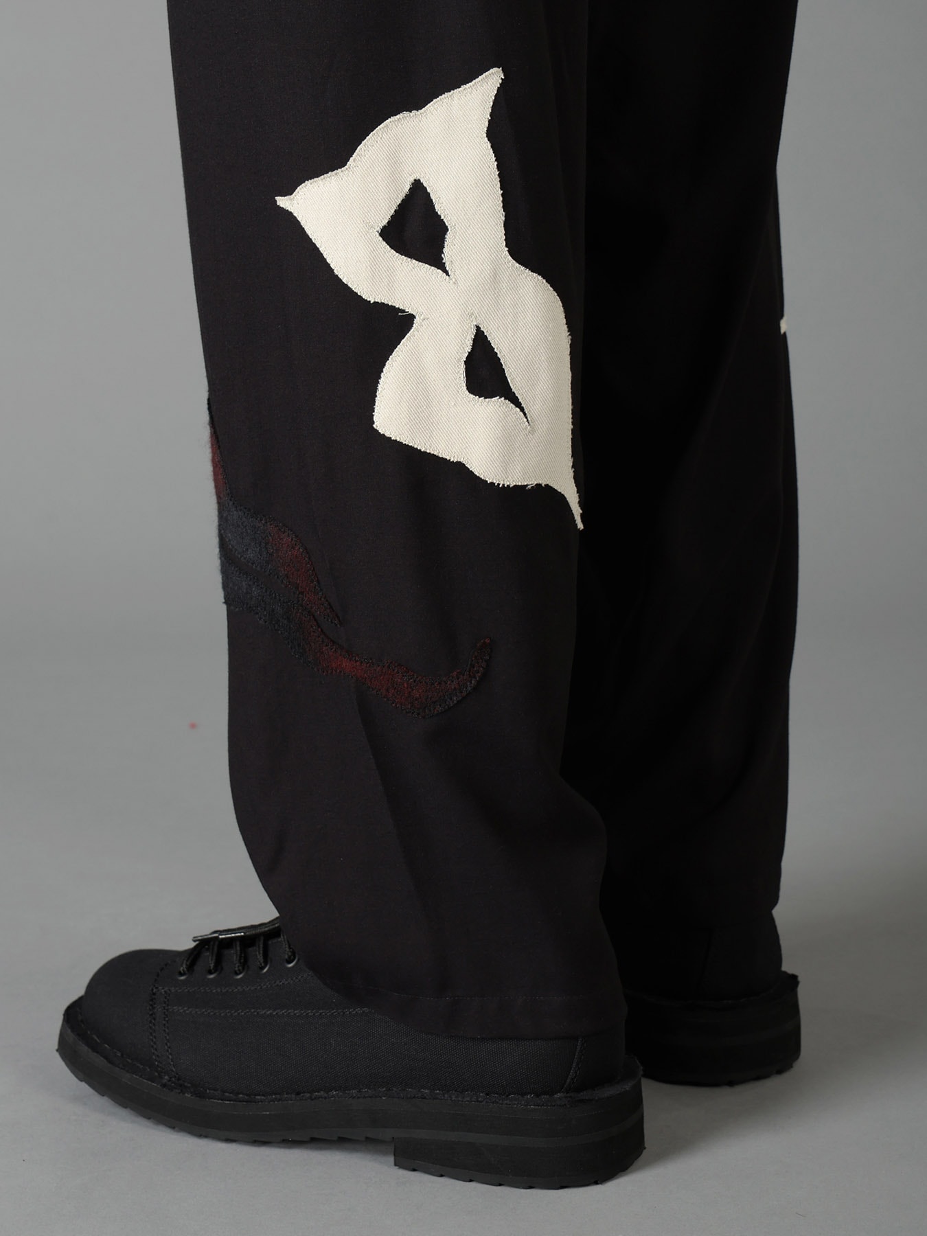 Ground Y×Taro Okamoto Mixed-Media Composition Pants”Black Face”