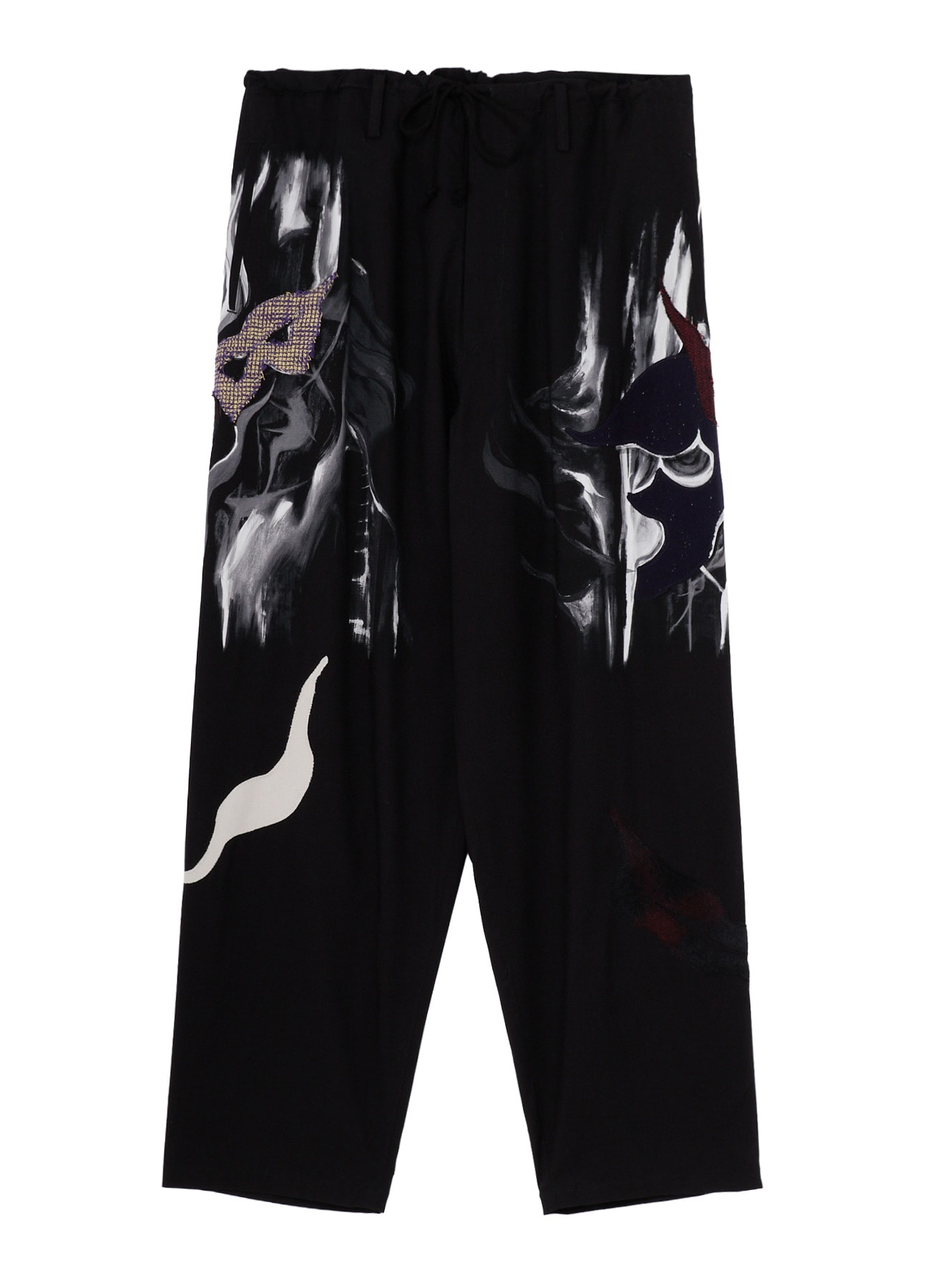 Ground Y×Taro Okamoto Mixed-Media Composition Pants”Black Face”