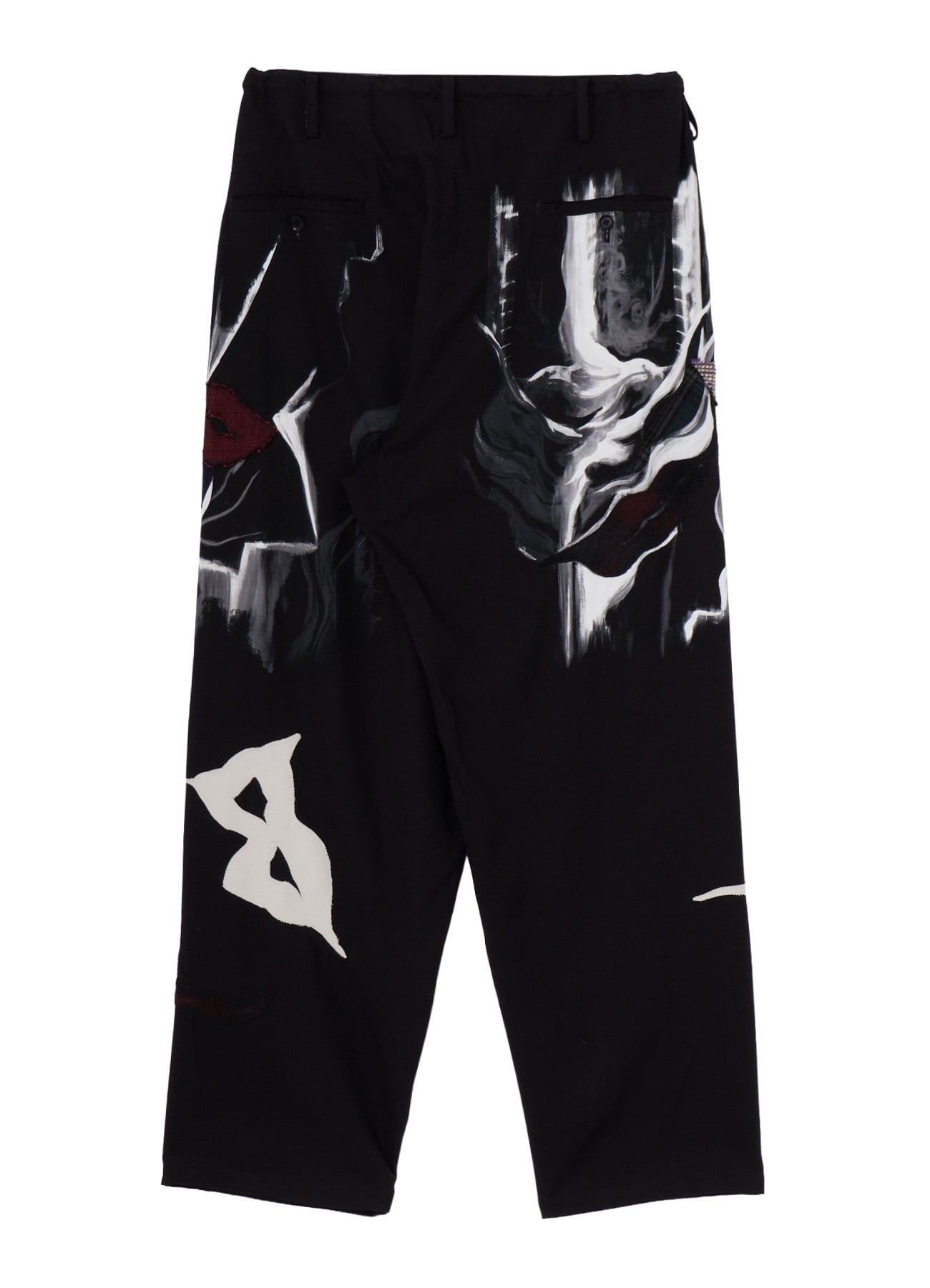 Ground Y×Taro Okamoto Mixed-Media Composition Pants”Black Face”