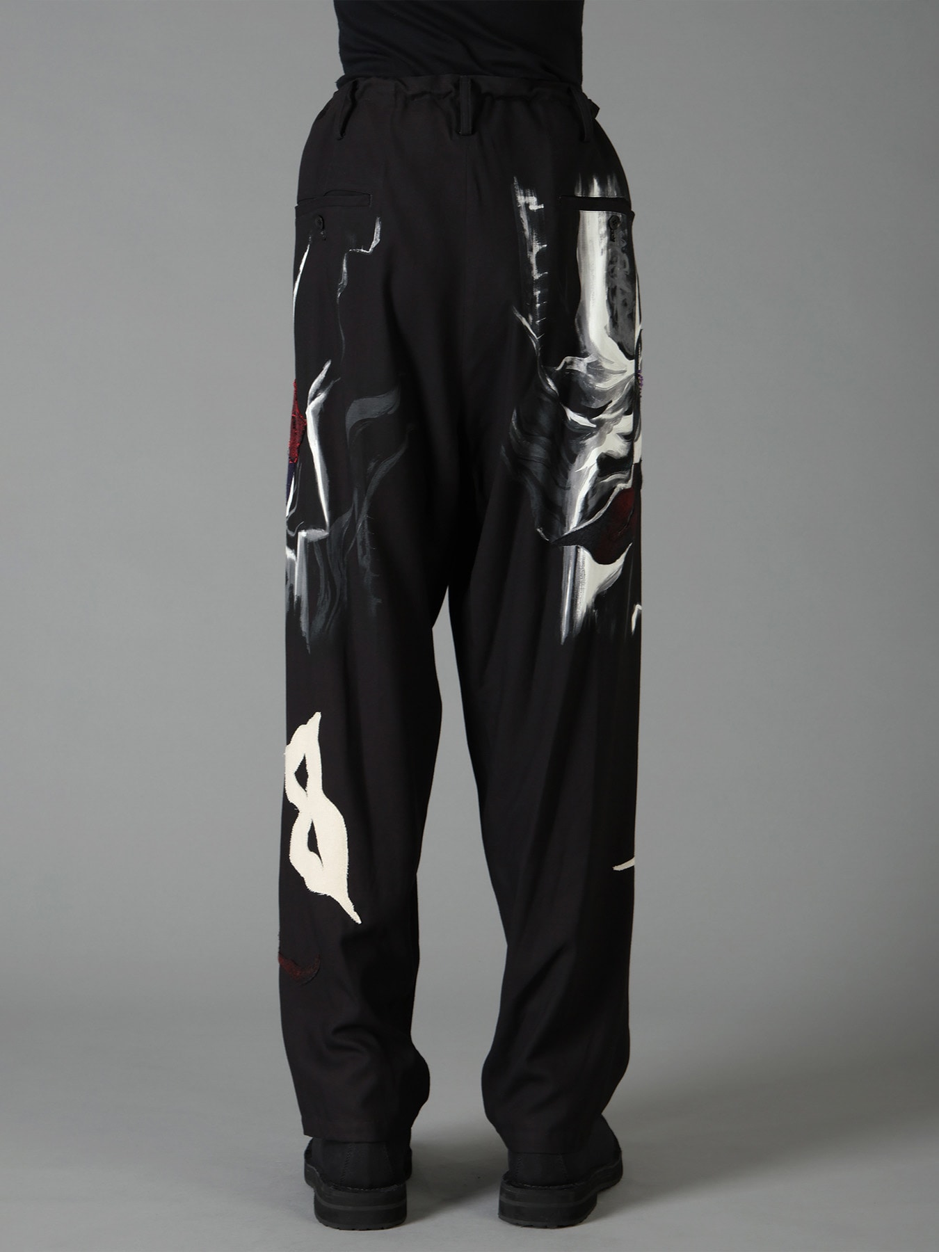 Ground Y×Taro Okamoto Mixed-Media Composition Pants”Black Face”