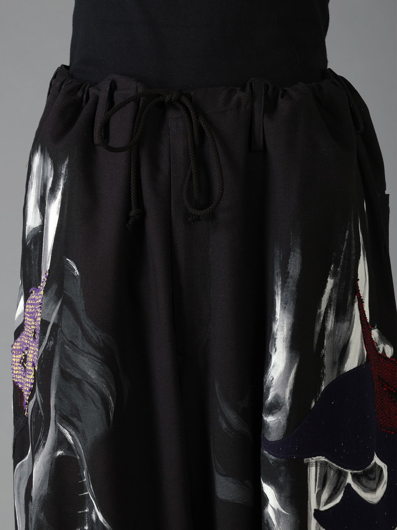 Ground Y×Taro Okamoto Mixed-Media Composition Pants”Black Face”