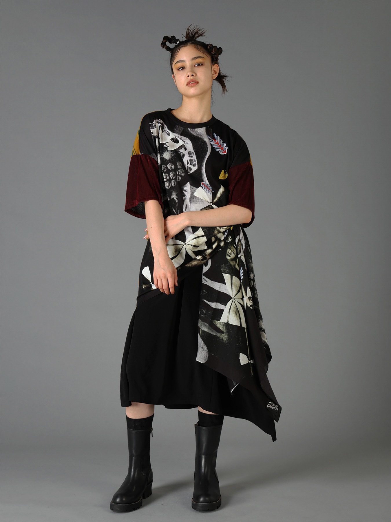 Ground Y×Taro Okamoto Patchwork T-shirts Collage Type:A