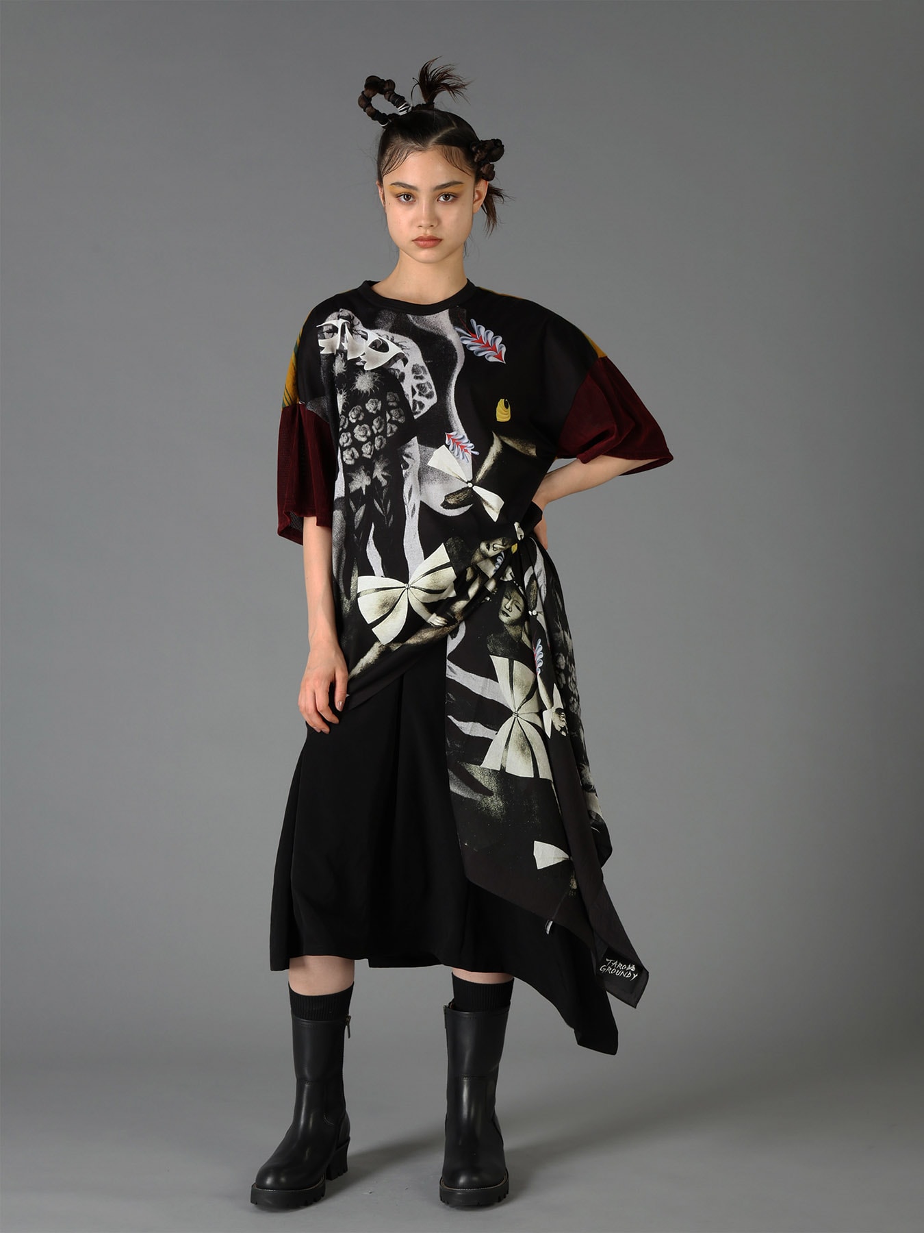 Ground Y×Taro Okamoto Patchwork T-shirts Collage Type:A