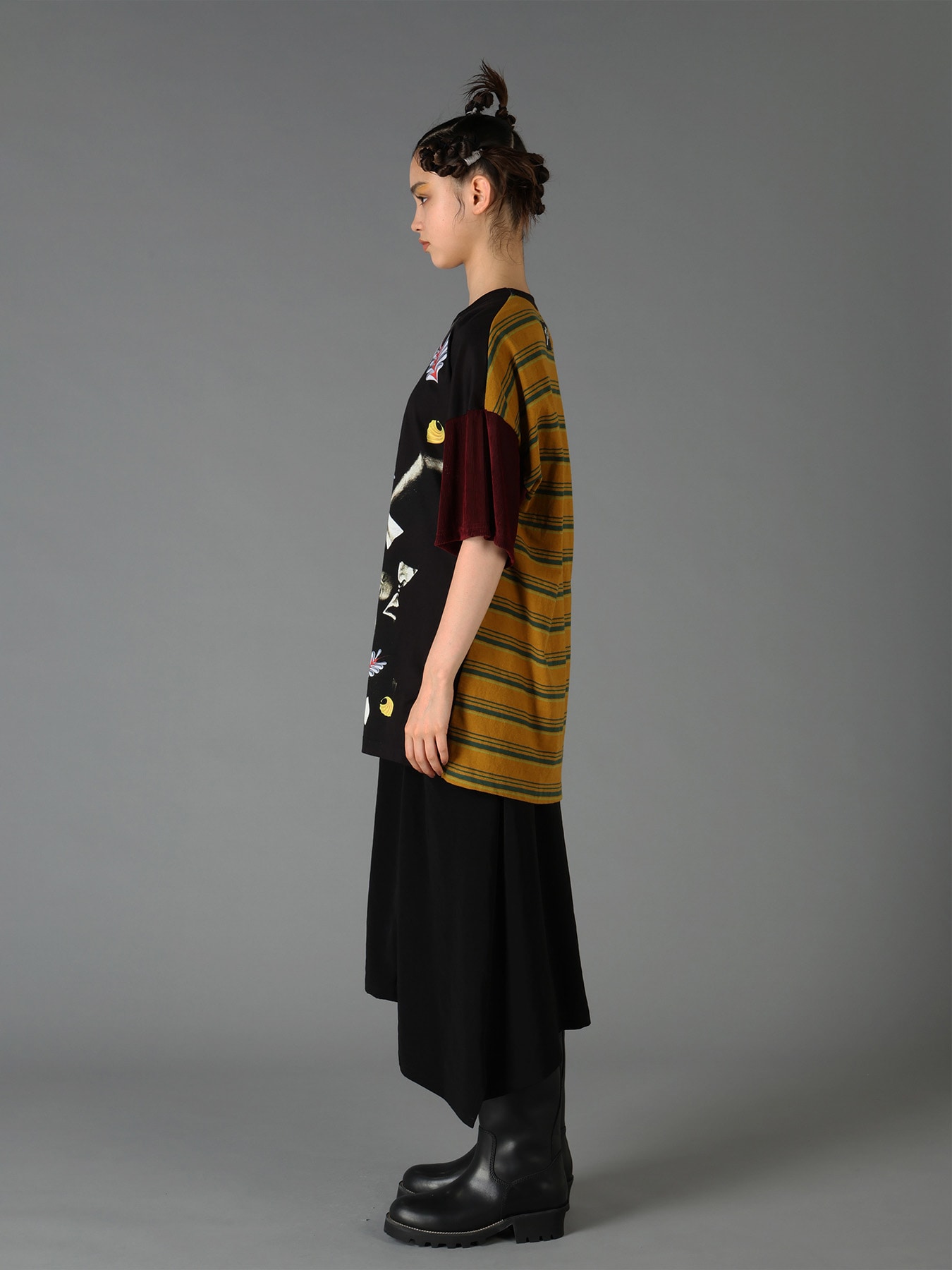 Ground Y×Taro Okamoto Patchwork T-shirts Collage Type:A