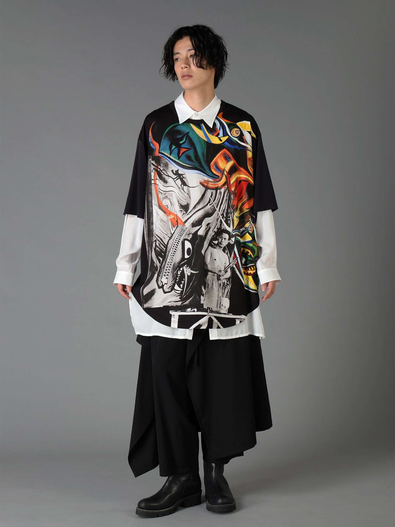 Ground Y×Taro Okamoto Patchwork T-shirts Collage Type:C